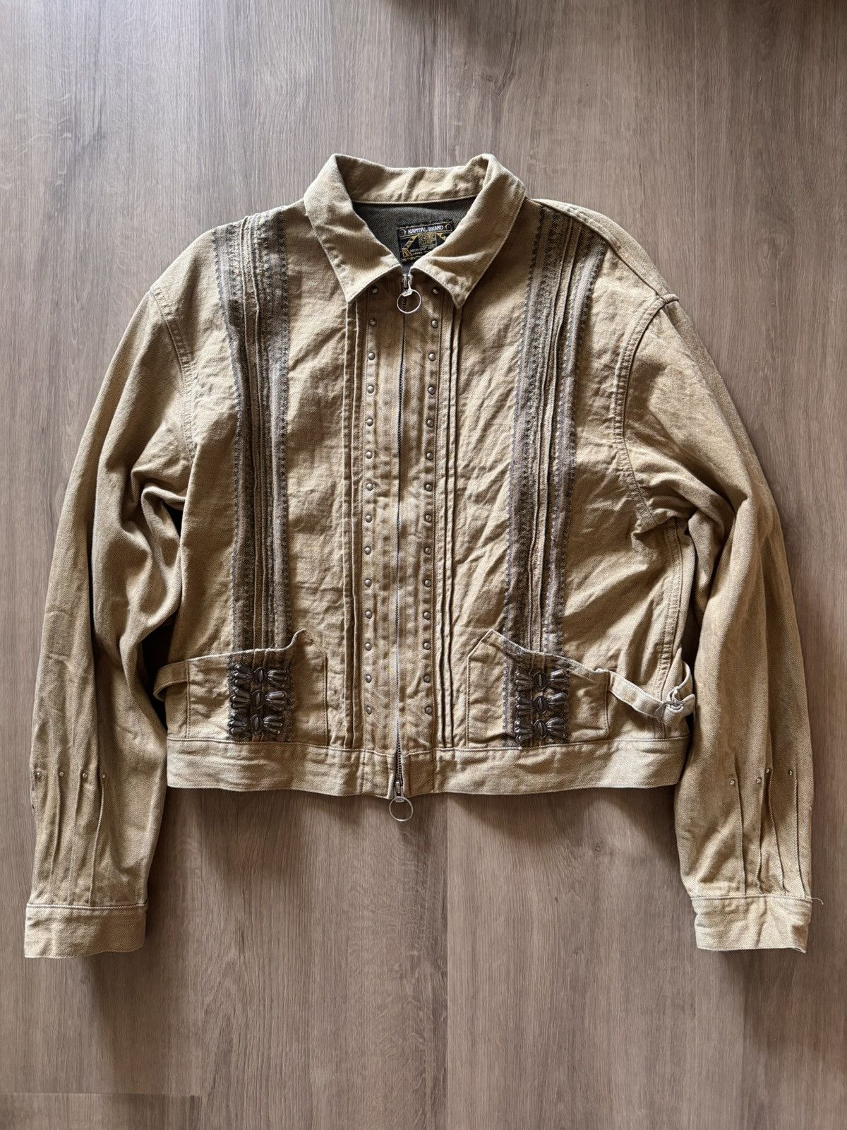 Kapital Kapital Yagasuri Jacquard Denim Chimayo Drizzler Jacket Size US M / EU 48-50 / 2 - 1 Thumbnail