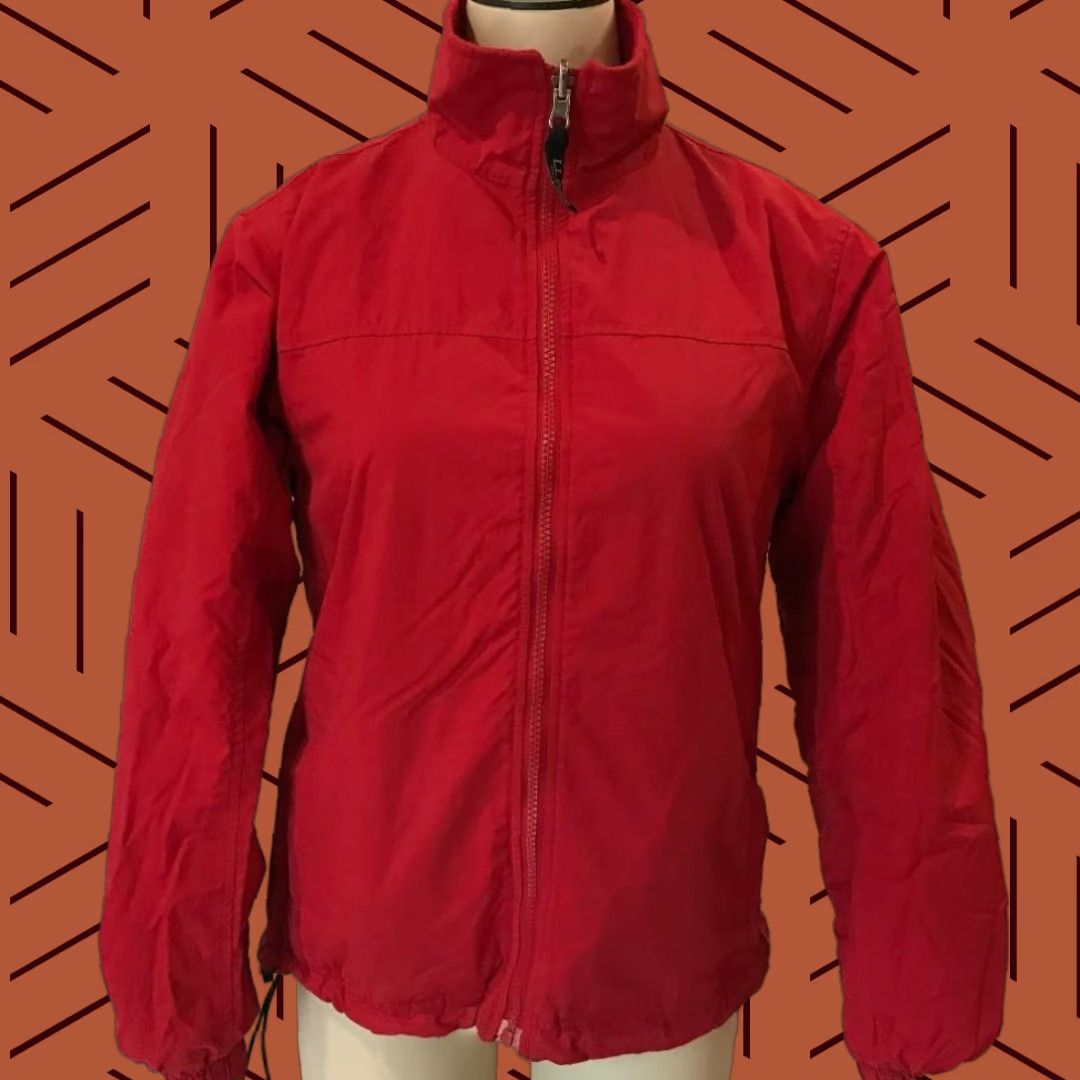 Vintage VINTAGE LL Bean Womens Reversible Light Jacket Parka Red Black Fleece Size S Size S / US 4 / IT 40 - 1 Thumbnail