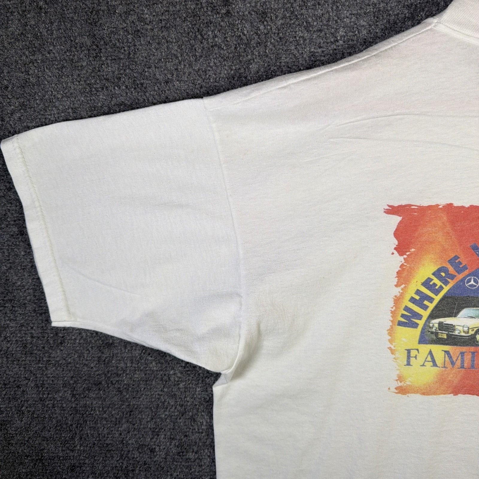 Mercedes-Benz Vintage Mercedes Benz Shirt Mens XL White 90s Family Picnic Size US XL / EU 56 / 4 - 8 Thumbnail