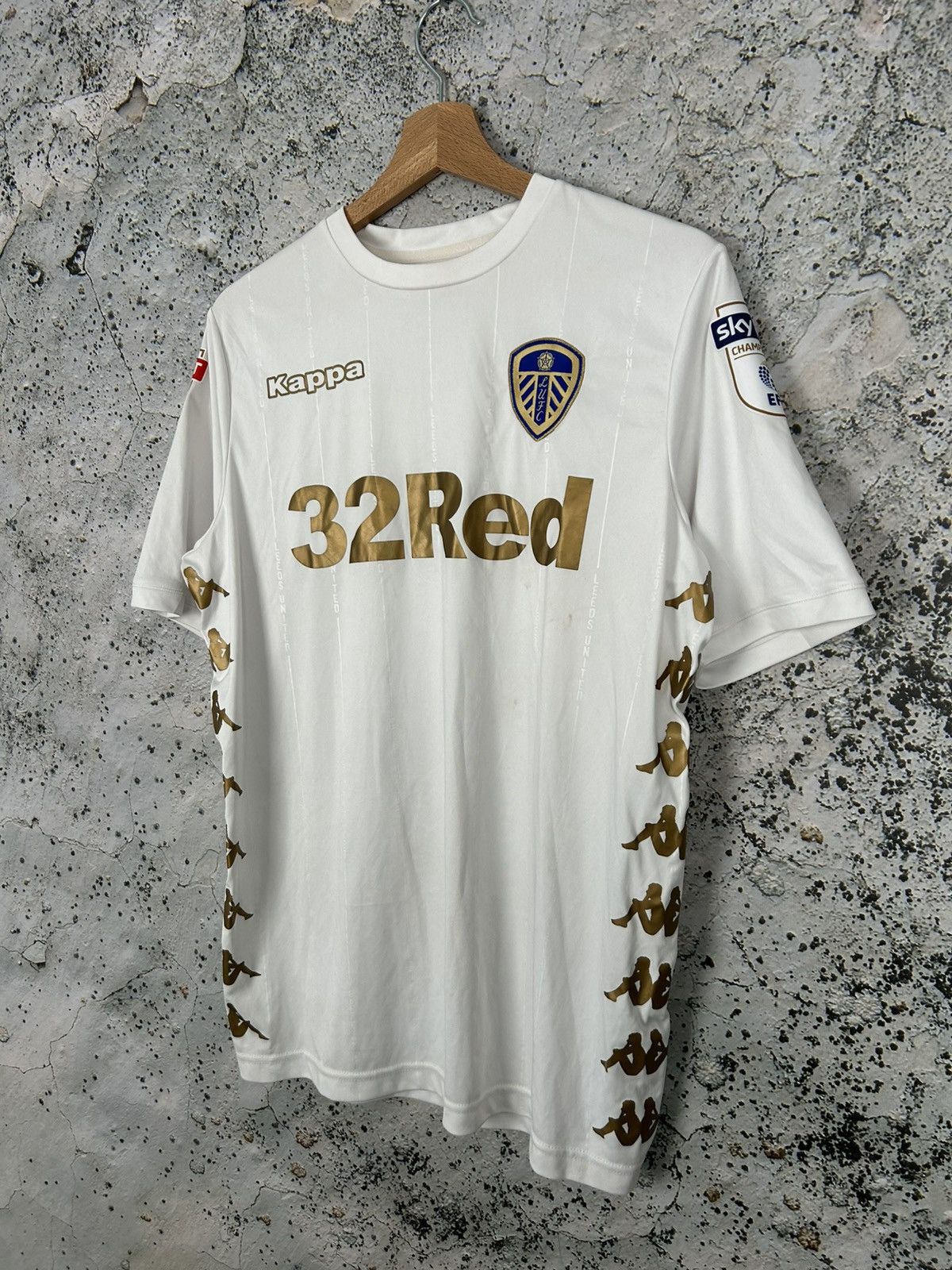 Kappa Kappa Leeds United Roofe Soccer Jersey Football Sport Size US L / EU 52-54 / 3 - 3 Thumbnail
