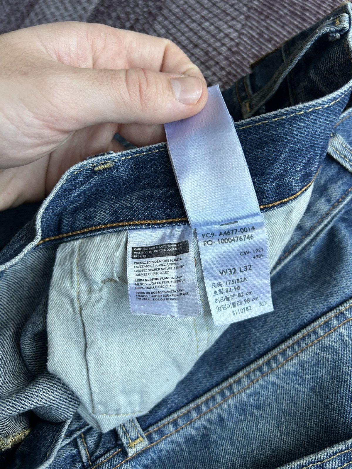 Levi's Vintage Levis 501 Premium Big E Jeans Thrashed Wash Size W32 Size US 32 / EU 48 - 15 Thumbnail