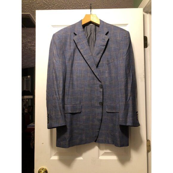 Canali Canali men's 85%wool 15%silk sport coat blazer EU58/US48 Size 48R - 3 Thumbnail