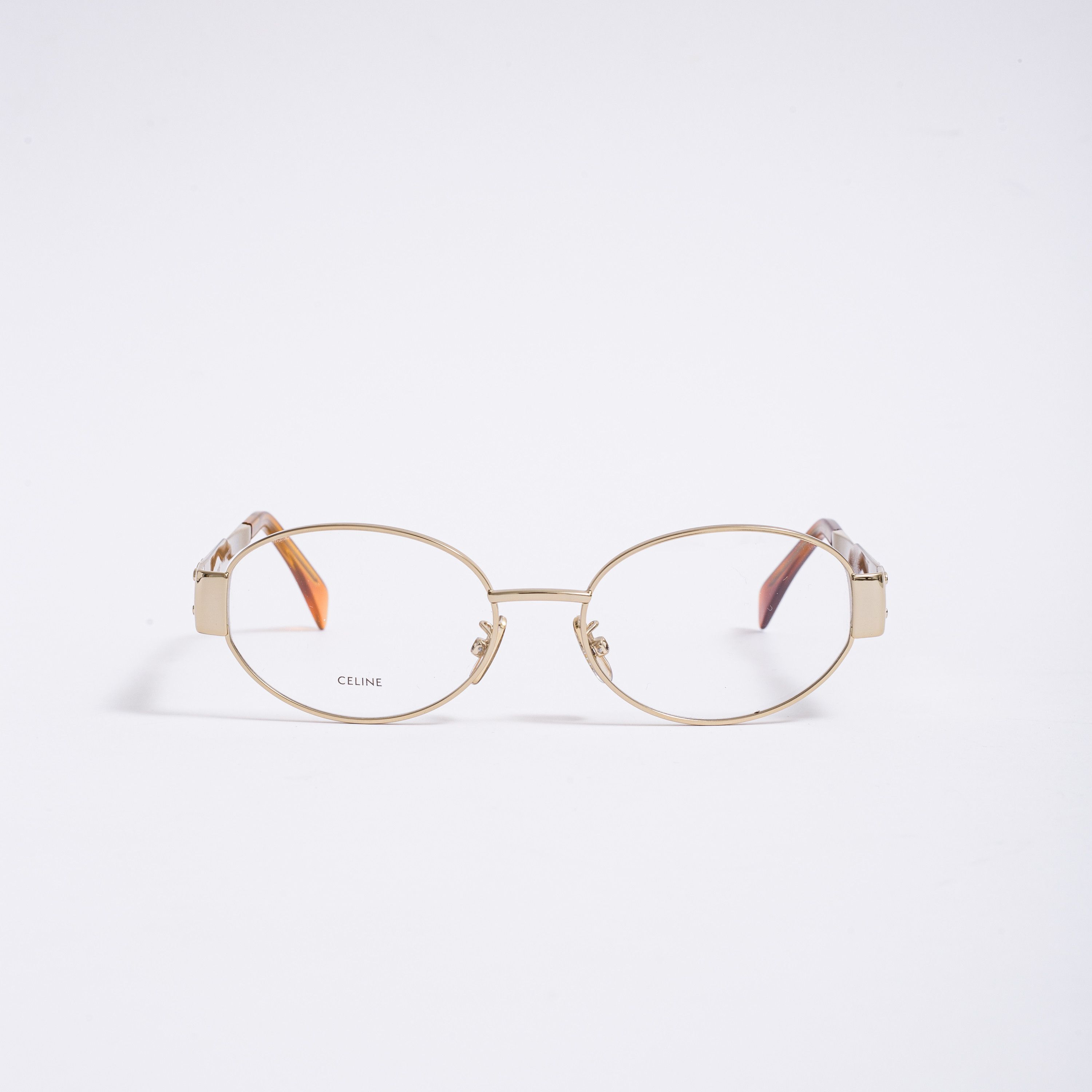 Celine CELINE Metal Triomphe CL50140U 30 Oval Glasses Size ONE SIZE - 3 Thumbnail