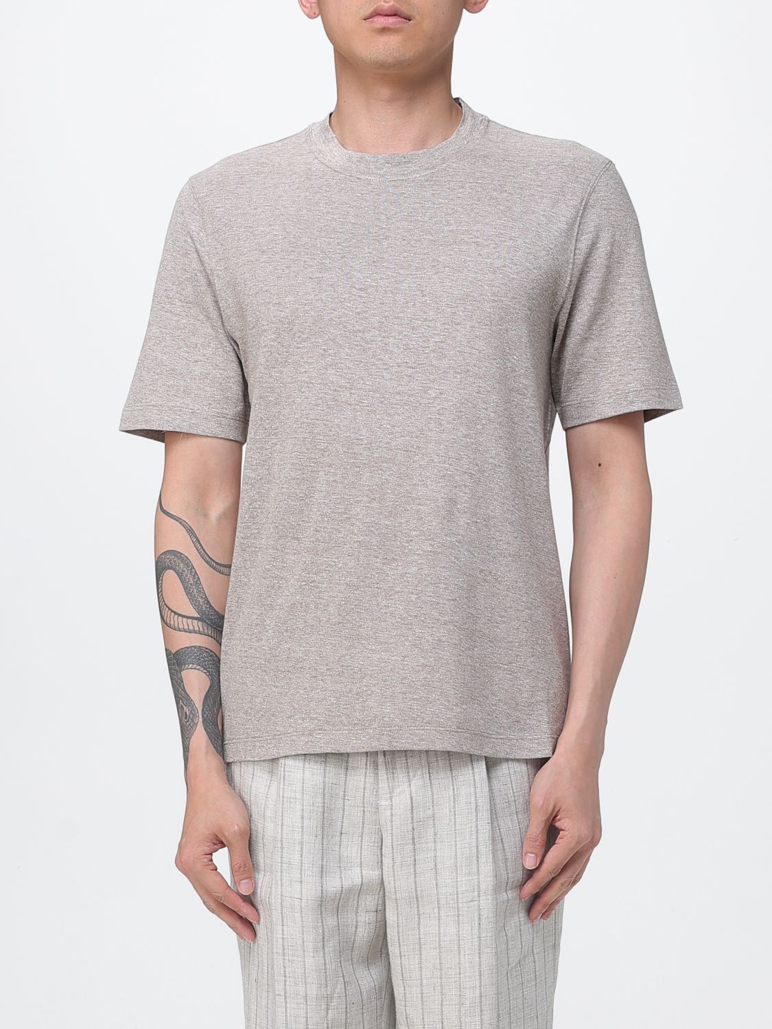 Brunello Cucinelli Brunello Cucinelli T-Shirt Men Brown Size US XXL / EU 58 / 5 - 1 Thumbnail