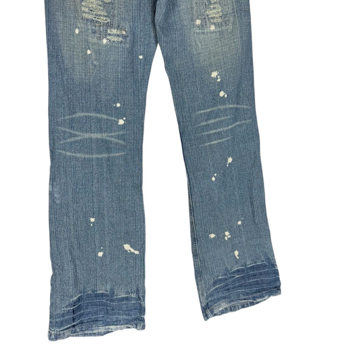 Japanese Brand ☀️DOLL DISTRESSED DENIM JEANS FLARE PANT Size US 30 / EU 46 - 10 Thumbnail