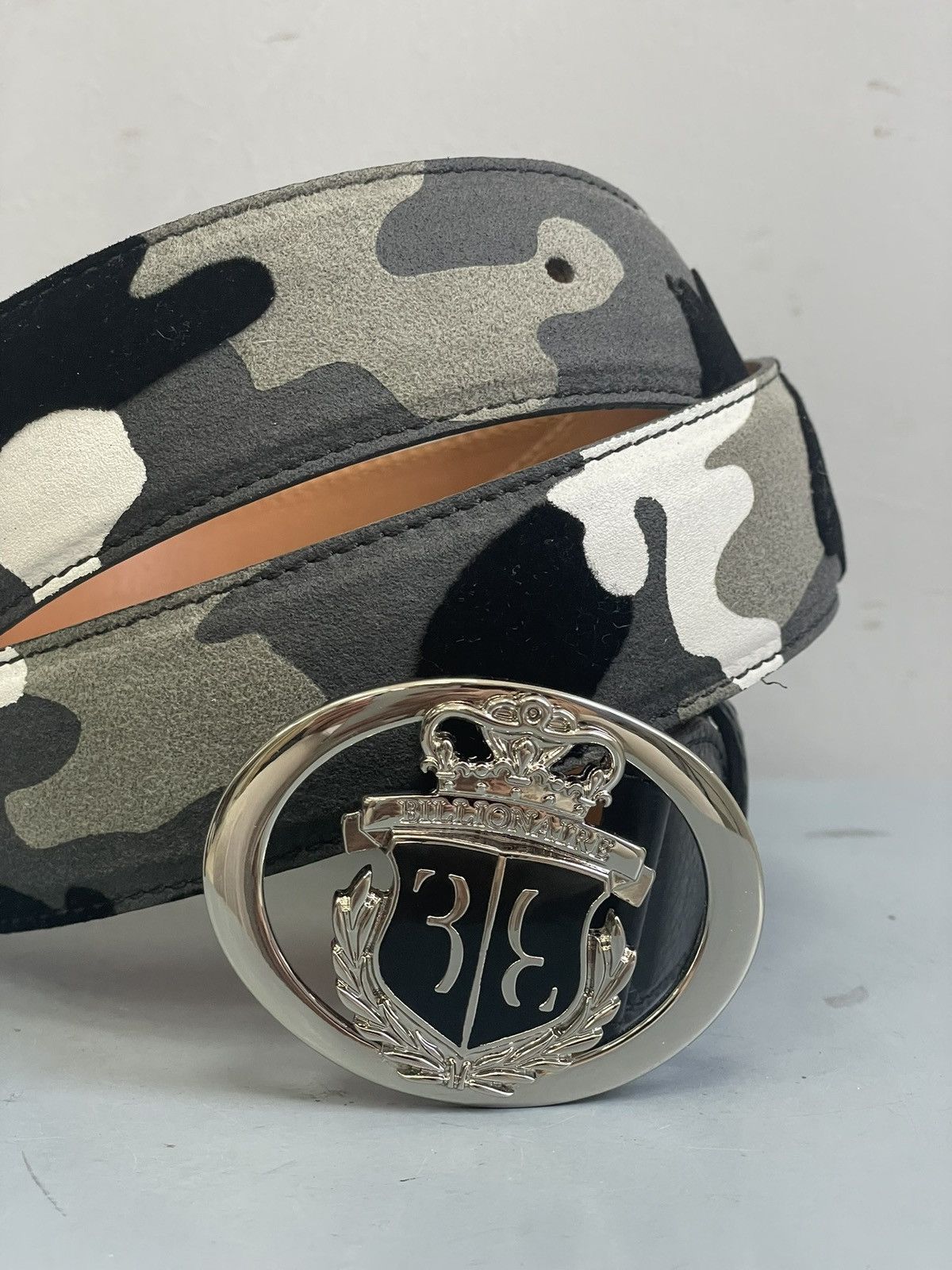 Billionaire Couture Rare leather billionaire cuture leather camo belt Size ONE SIZE - 3 Thumbnail