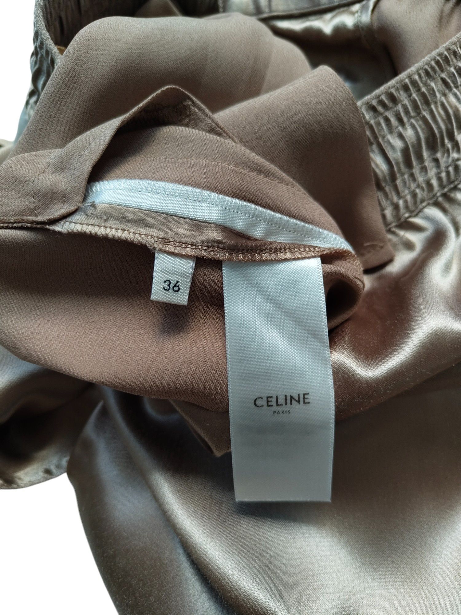 Celine Bronze Shimmering Straight Leg Sweatpants Size 26" / US 2 / IT 38 - 7 Thumbnail