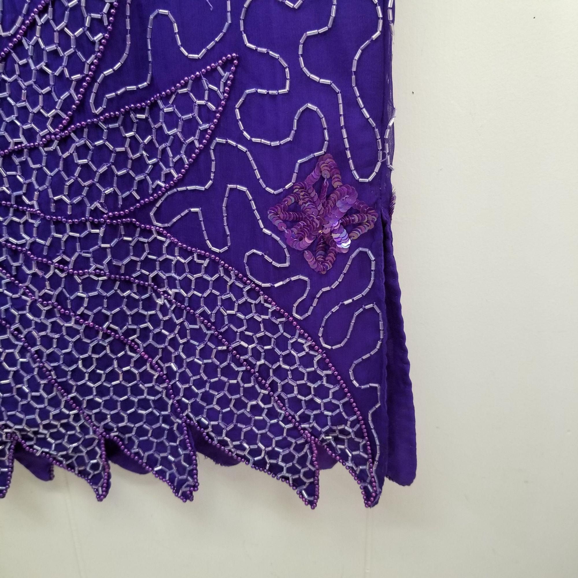 Other Laurence Kazar M 2 Pc Top Skirt Beaded Sequins Silk Formal P Size M / US 6-8 / IT 42-44 - 11 Thumbnail