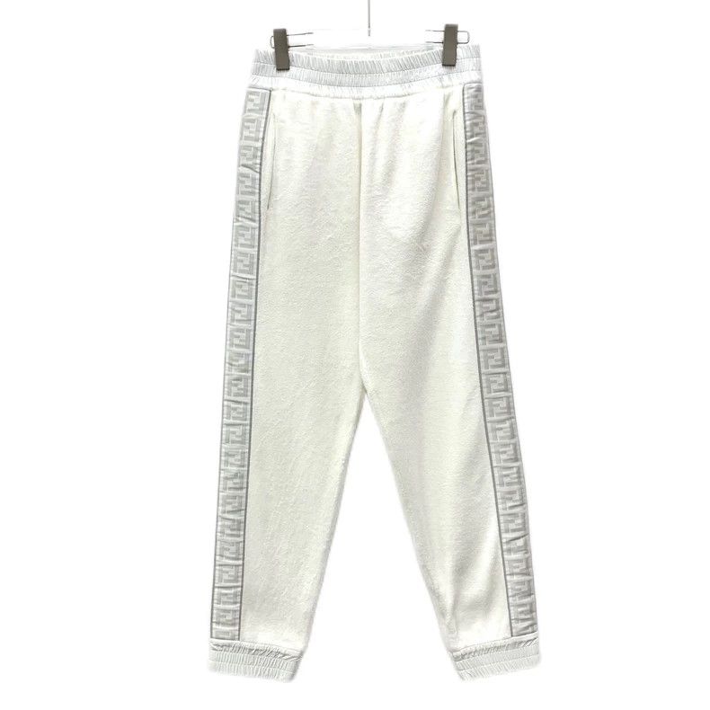 Fendi Fendi White Side Logo Cotton Sweatpants Size US 36 / EU 52 - 1 Thumbnail