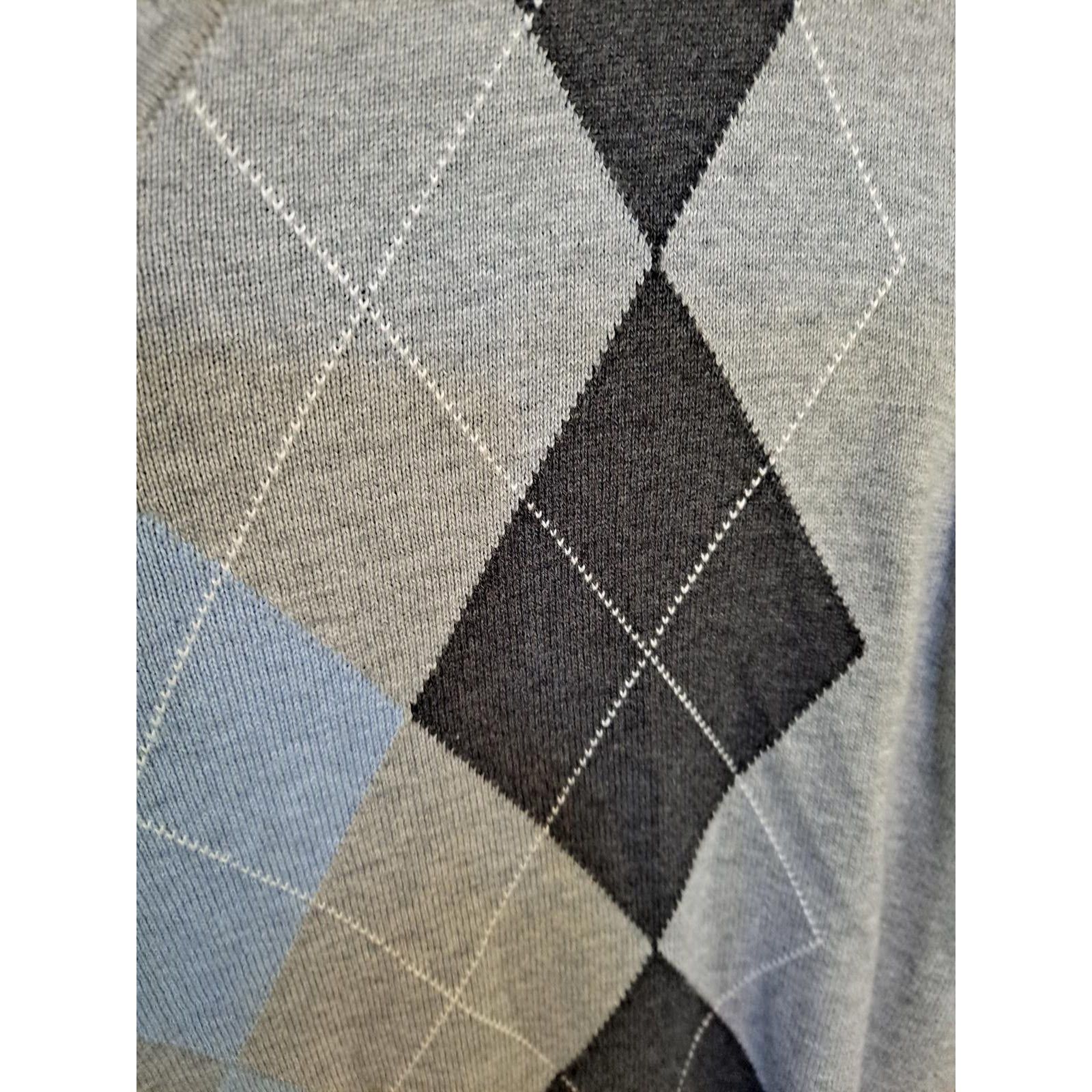 Club Room Club Room Argyle Black and Blue Sweater Vest Size Large Size US L / EU 52-54 / 3 - 2 Thumbnail