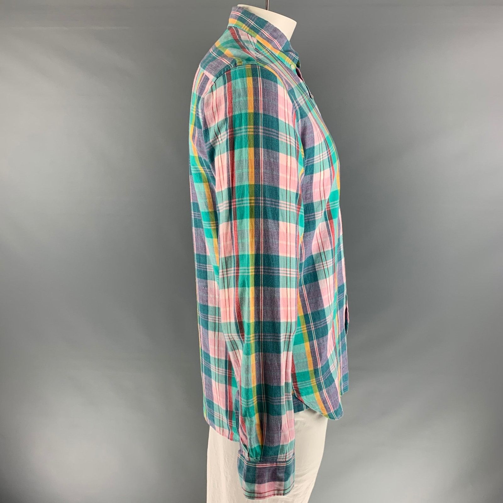 Other BEAMS Multi-Color Madras Cotton One pocket Long Sleeve Shirt Size US L / EU 52-54 / 3 - 2 Thumbnail
