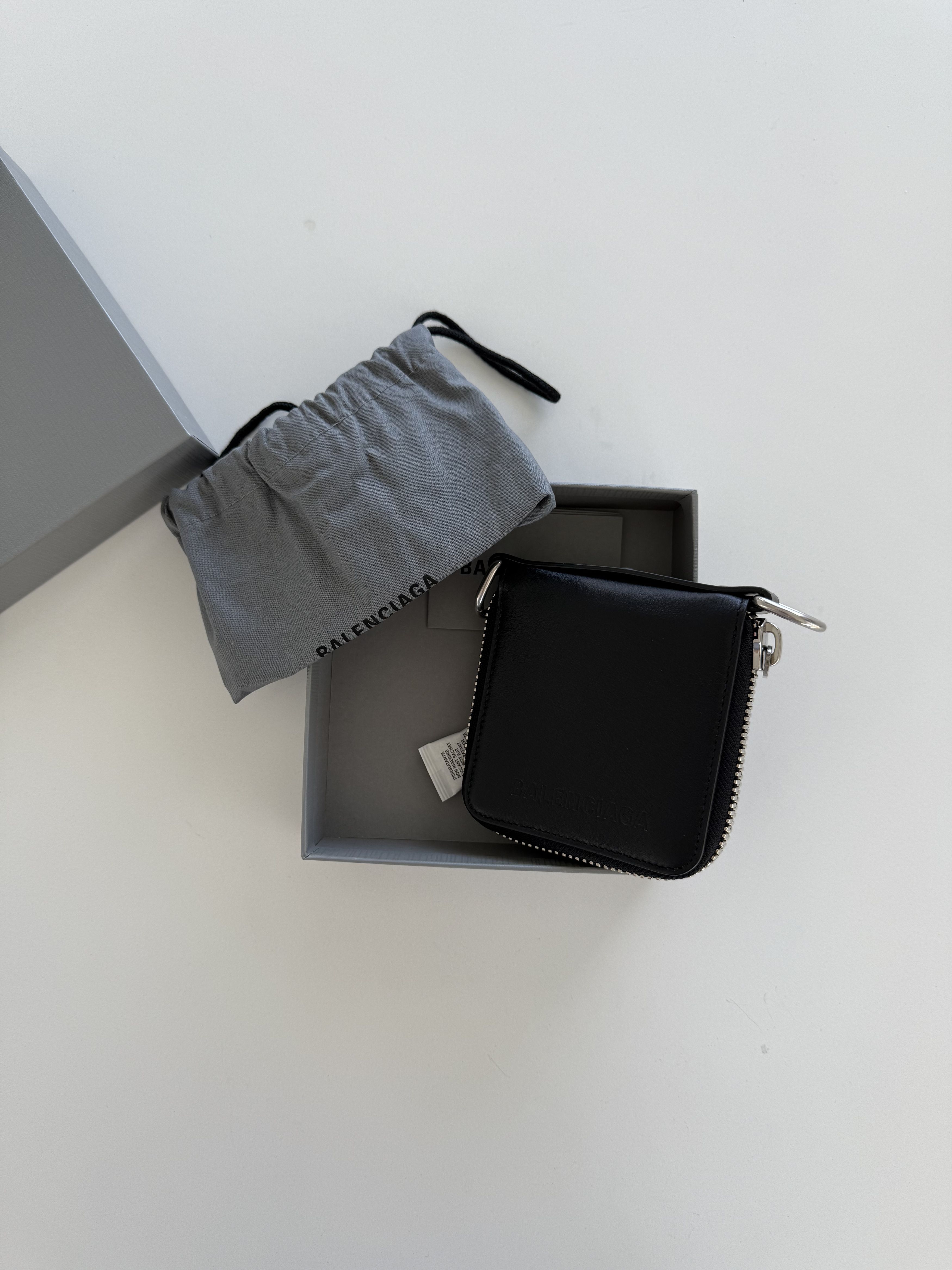 Balenciaga Bondage Zip Around Square Wallet Size ONE SIZE - 3 Thumbnail