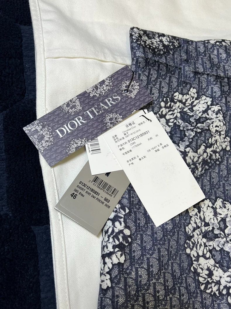 Dior Dior Tears co-branded full-print old flower logo silk short Size US 30 / EU 46 - 3 Thumbnail
