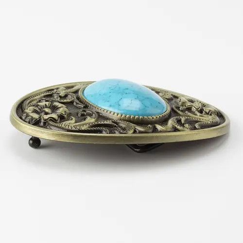 Designer Turquoise stone Belt Riveted Belts Menswear Accessories Size ONE SIZE - 4 Thumbnail