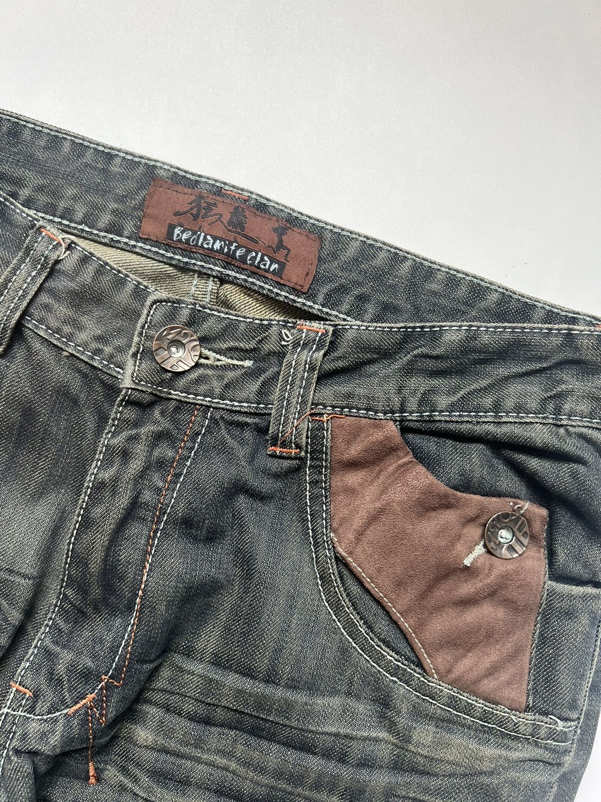 Japanese Brand Bedlamife Clan Mud Wash Japanese Bondage Denim Size US 32 / EU 48 - 5 Thumbnail