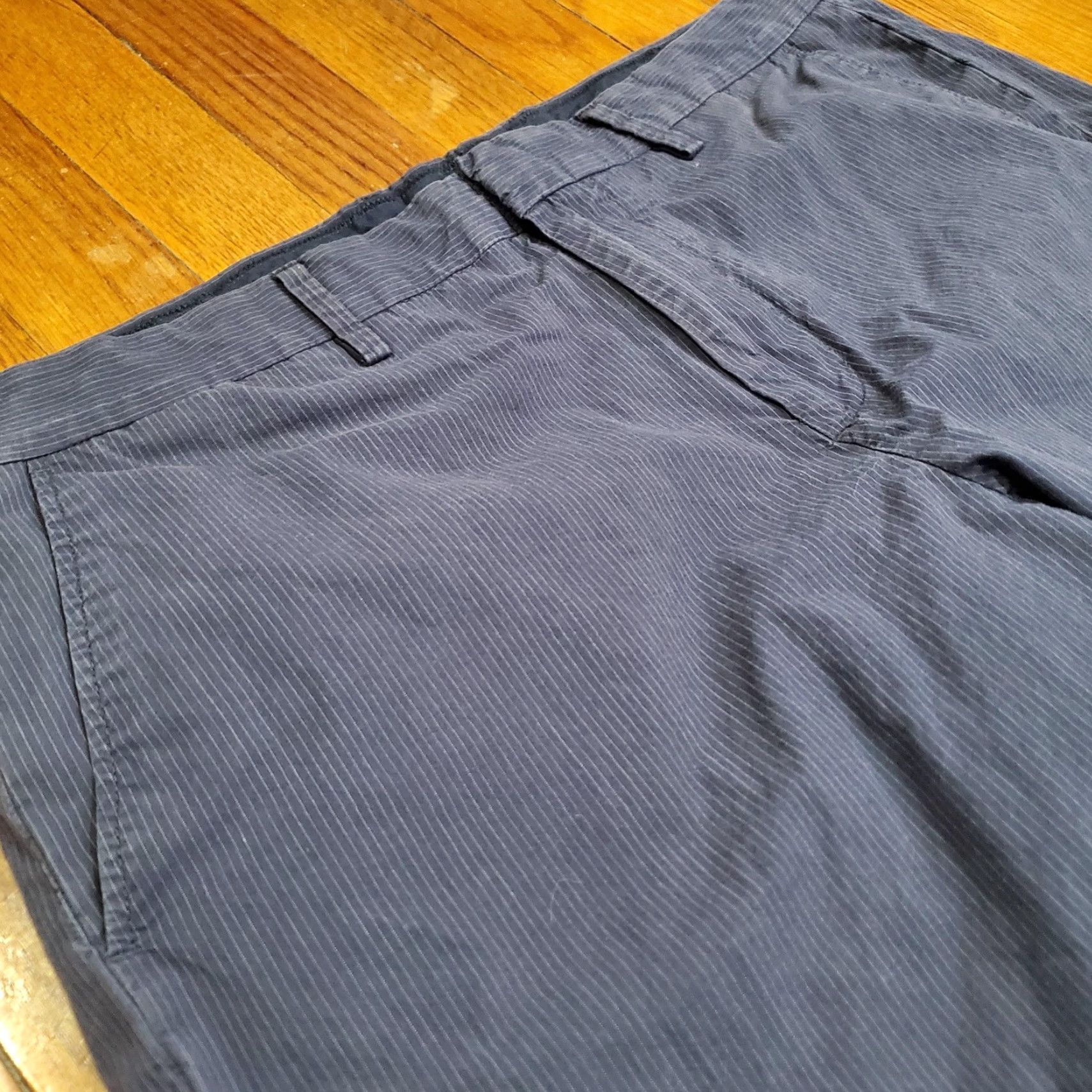 J.Crew J.Crew Slim Bedford Chino Pants Mens 34x32 Blue Stripe Lightweight Casual Business Regular Slim Straight Pocket Front Zip Fly Button Closure Size US 34 / EU 50 - 7 Thumbnail