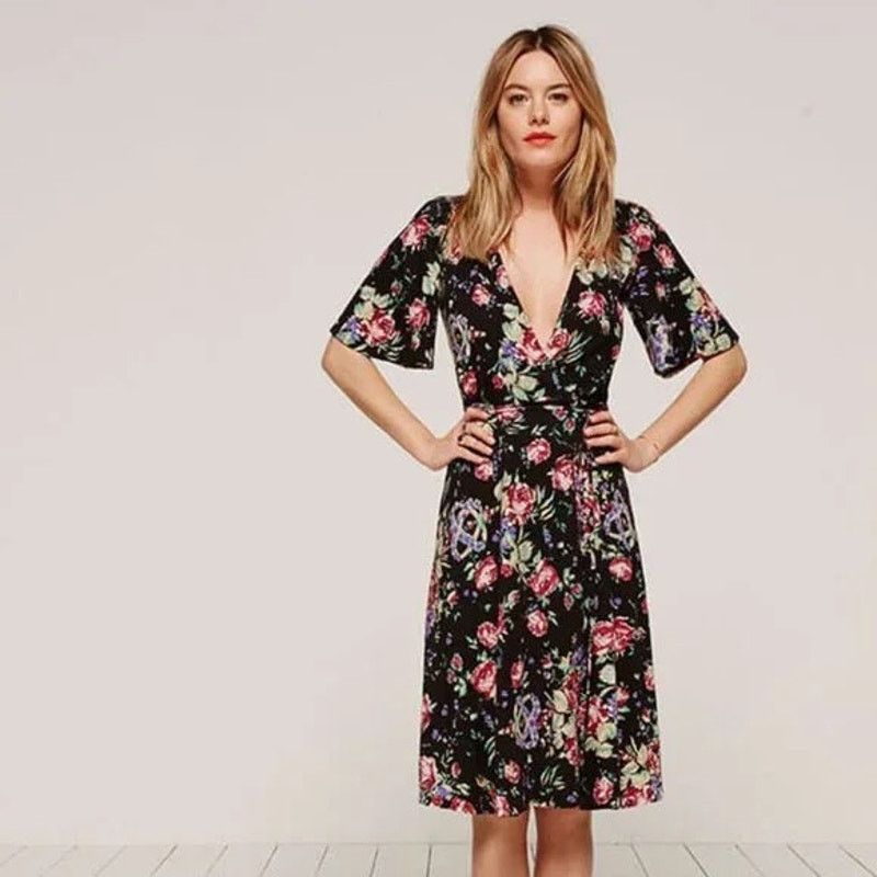 Reformation Reformation Laurel Floral Midi Wrap Dress Size XS / US 0-2 / IT 36-38 - 10 Thumbnail