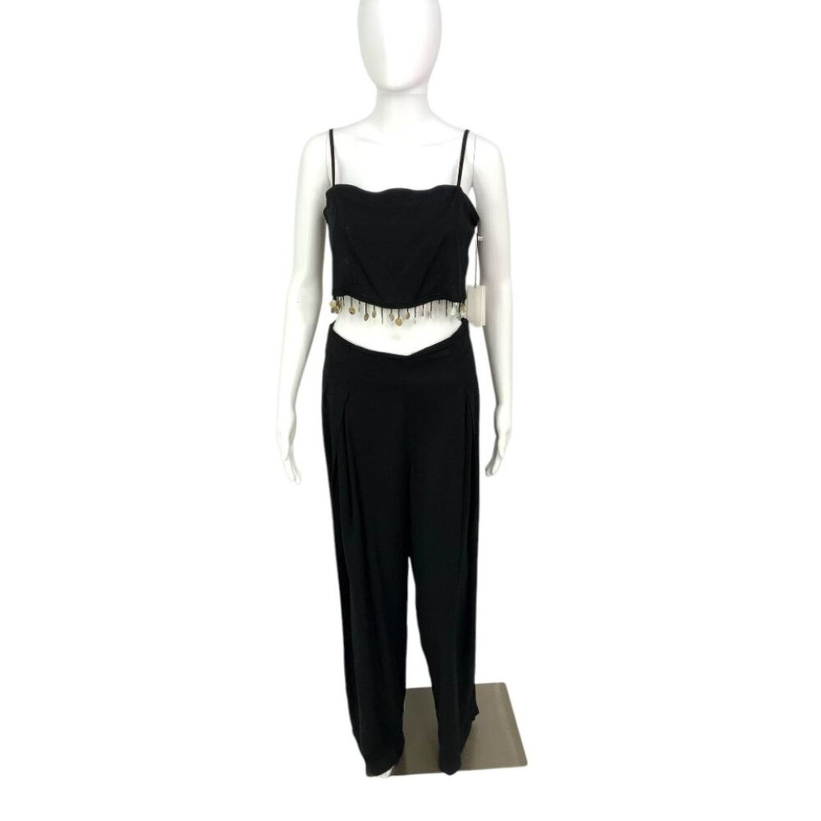 Jason Wu Jason Wu Black Linen Blend Set Small NWT $425 MSRP Size 27" / US 4 / IT 40 - 1 Thumbnail