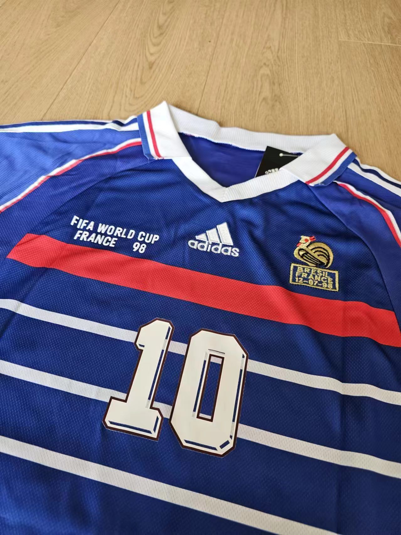 Other 1998 World Cup France #10 ZIDANE Jersey M Size US M / EU 48-50 / 2 - 3 Thumbnail