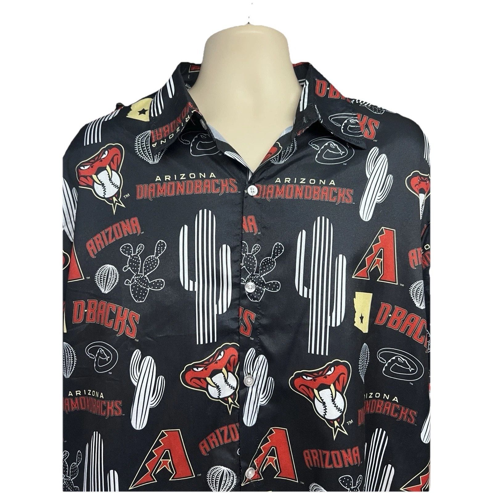 Other AZ Diamondbacks MLB Baseball Black Graphic Button Up Shirt M Size US M / EU 48-50 / 2 - 5 Thumbnail