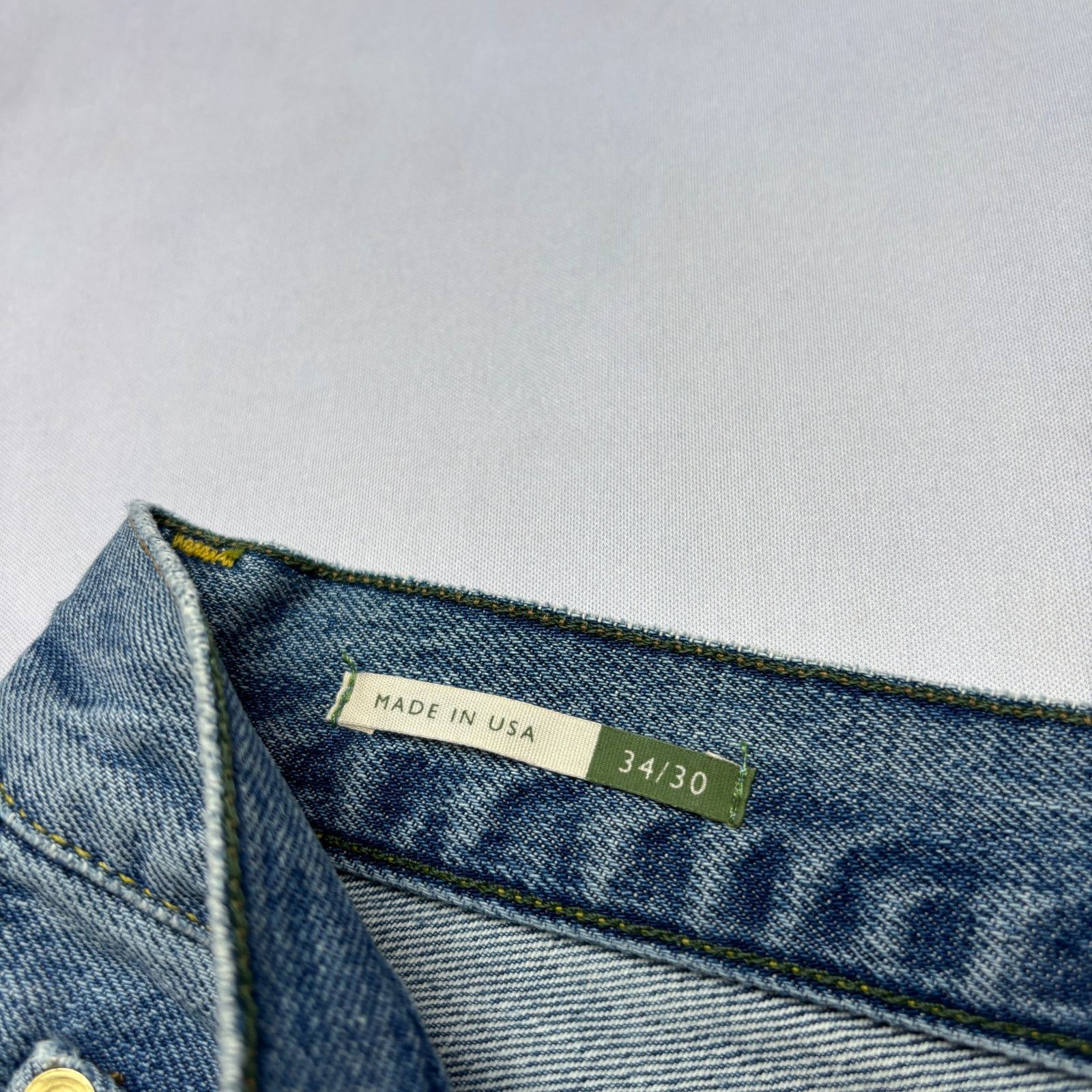 Sid Mashburn $175 Sid Mashburn Slim Straight Jeans 34x30 Made in USA Size US 34 / EU 50 - 3 Thumbnail