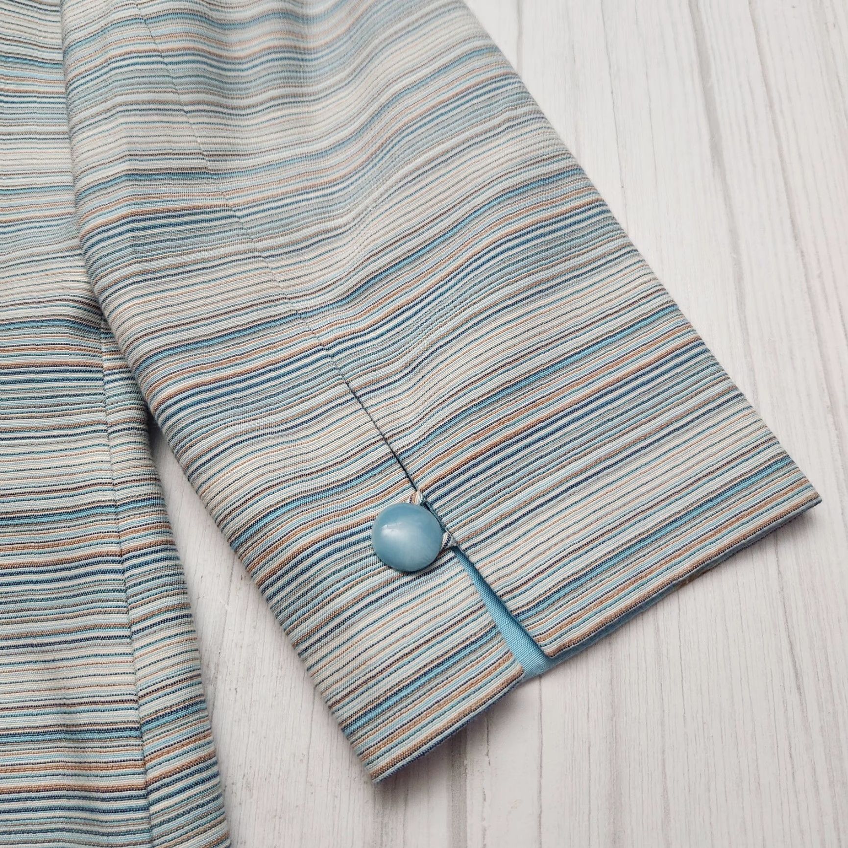 Vintage Sag Harbor Blue Striped Single Button Suit Jacket Size 12 Womens Size XL / US 12-14 / IT 48-50 - 7 Thumbnail