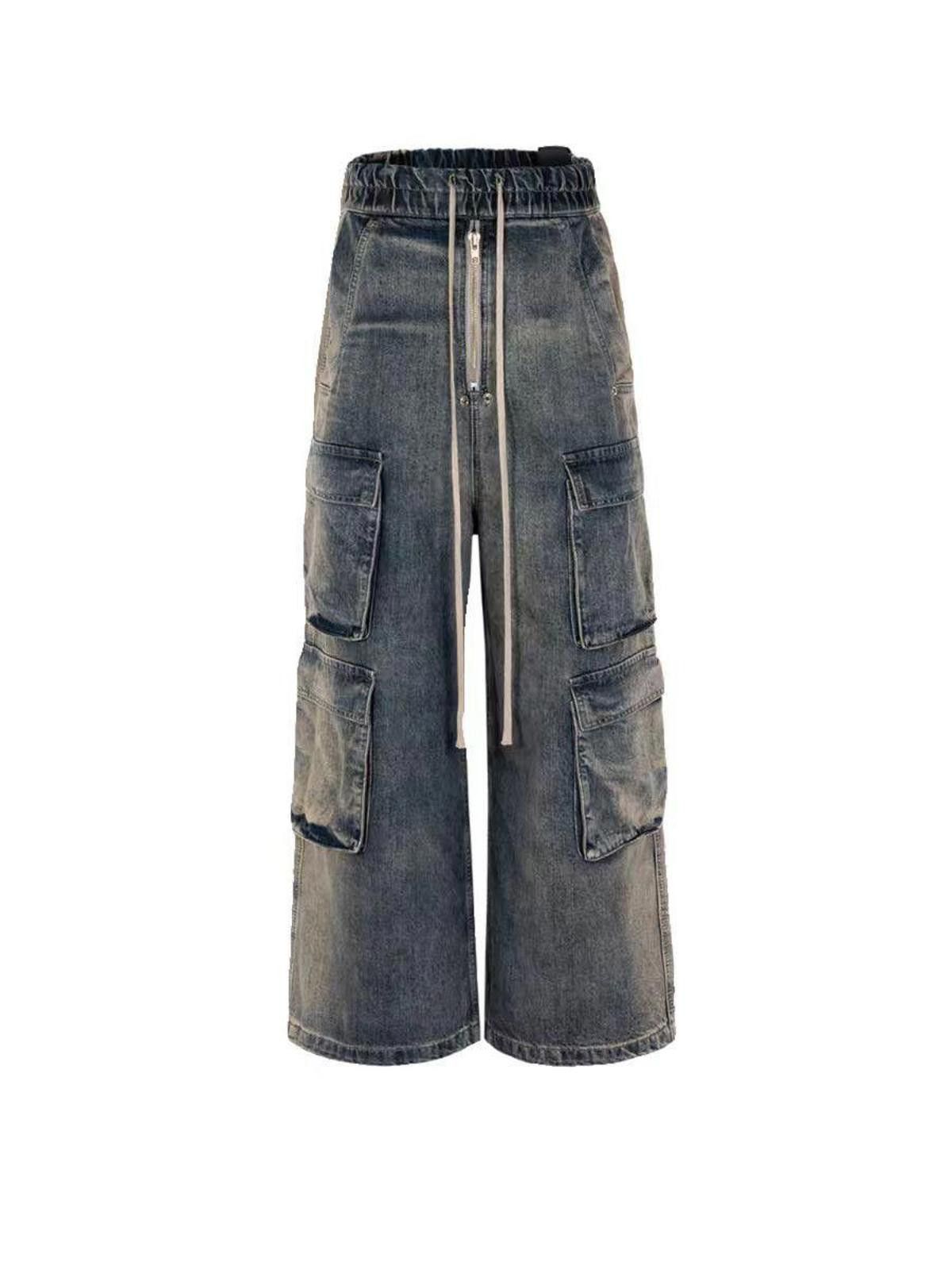 Jean Blue Cargo Baggy Denim Jeans Size US 30 / EU 46 - 3 Thumbnail