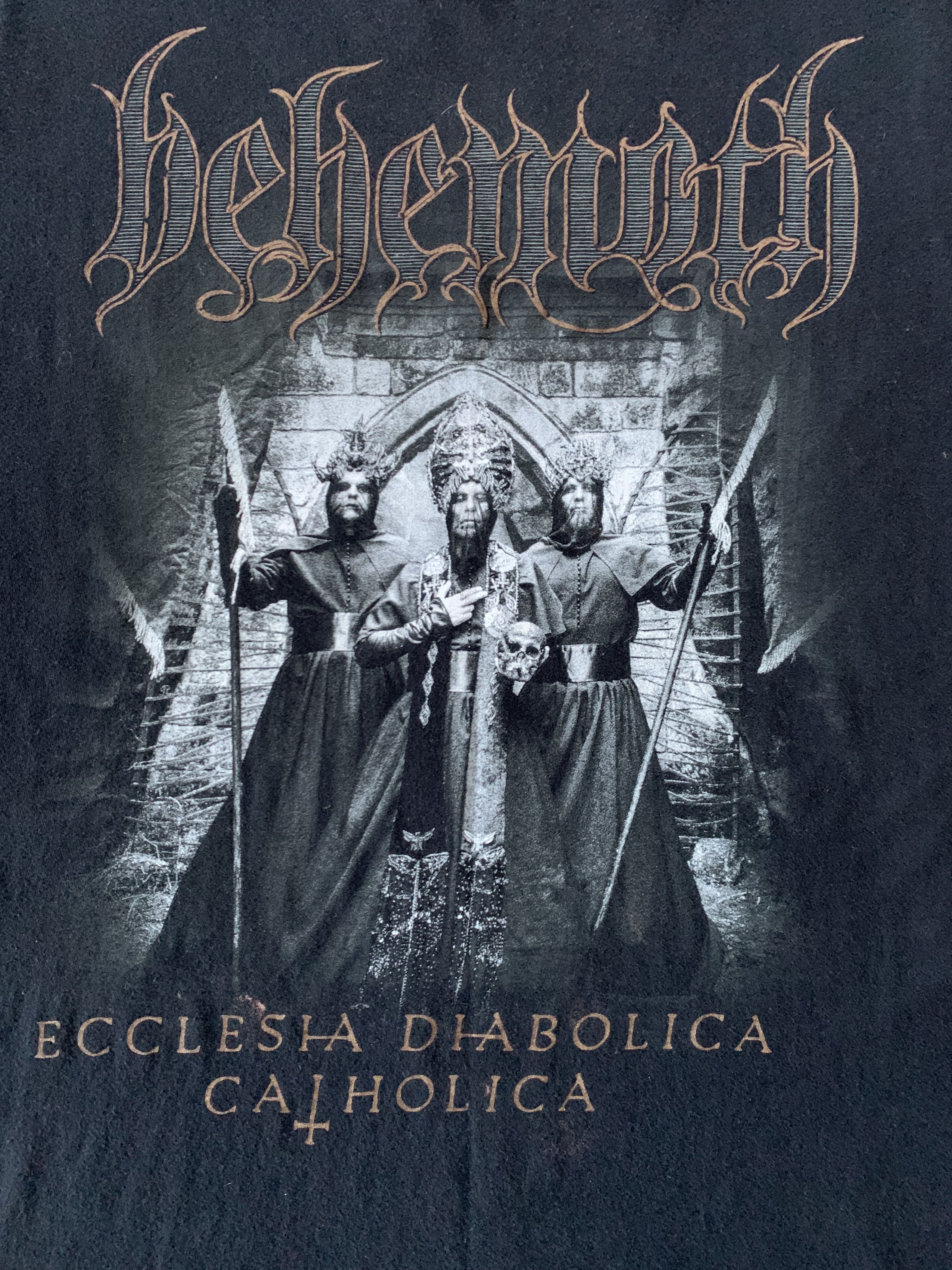Band Tees × Gildan Vintage Behemoth Ecclesia Diabolica Catholica T Shirt 2018 Size US M / EU 48-50 / 2 - 6 Thumbnail