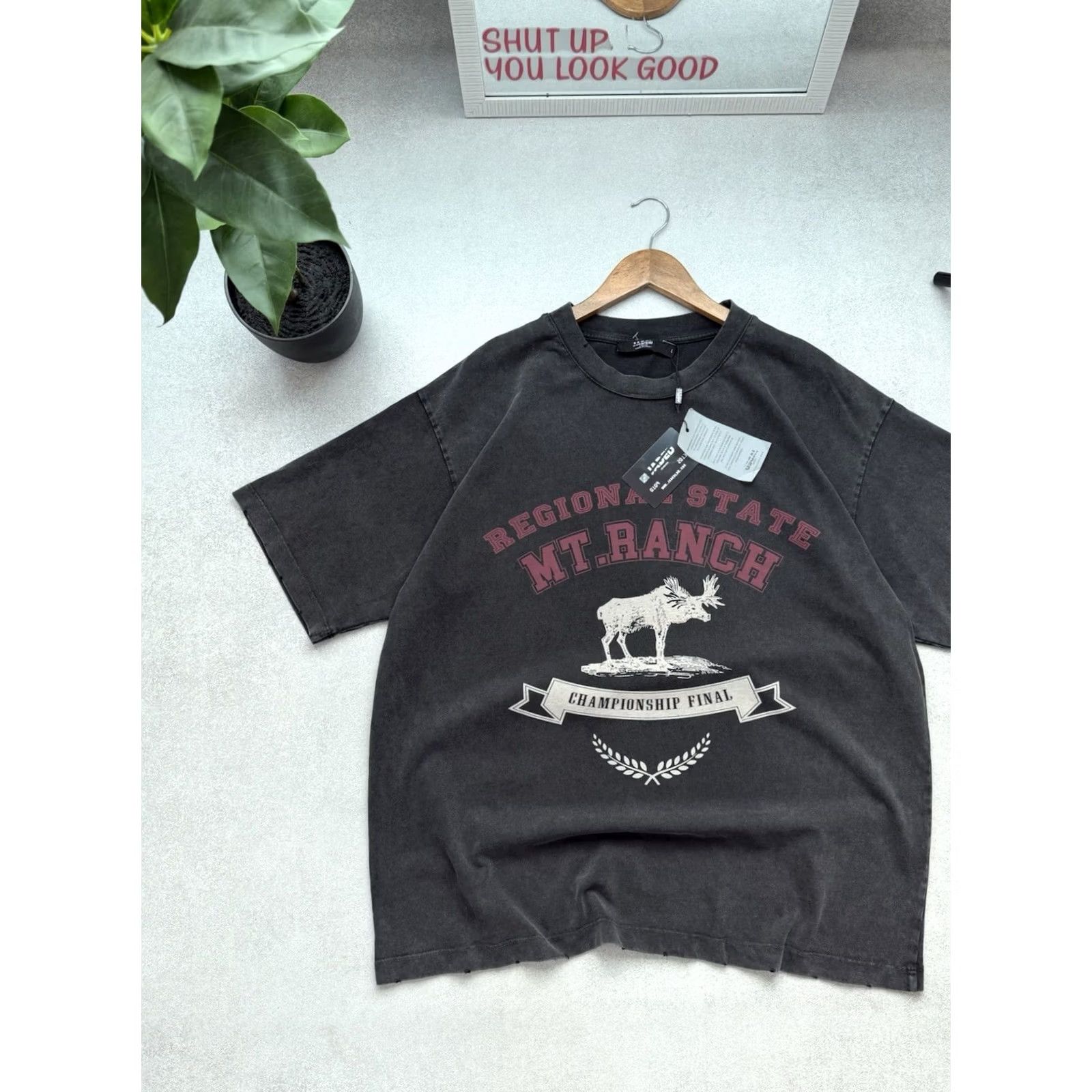 Jaded London Jaded London Regional State Mt.Ranch Washed Effect Oversized T Shirt L Mens Gray 90s Vintage Y2K Streetwear Hype Retro Japan Style Classic Size US L / EU 52-54 / 3 - 3 Thumbnail