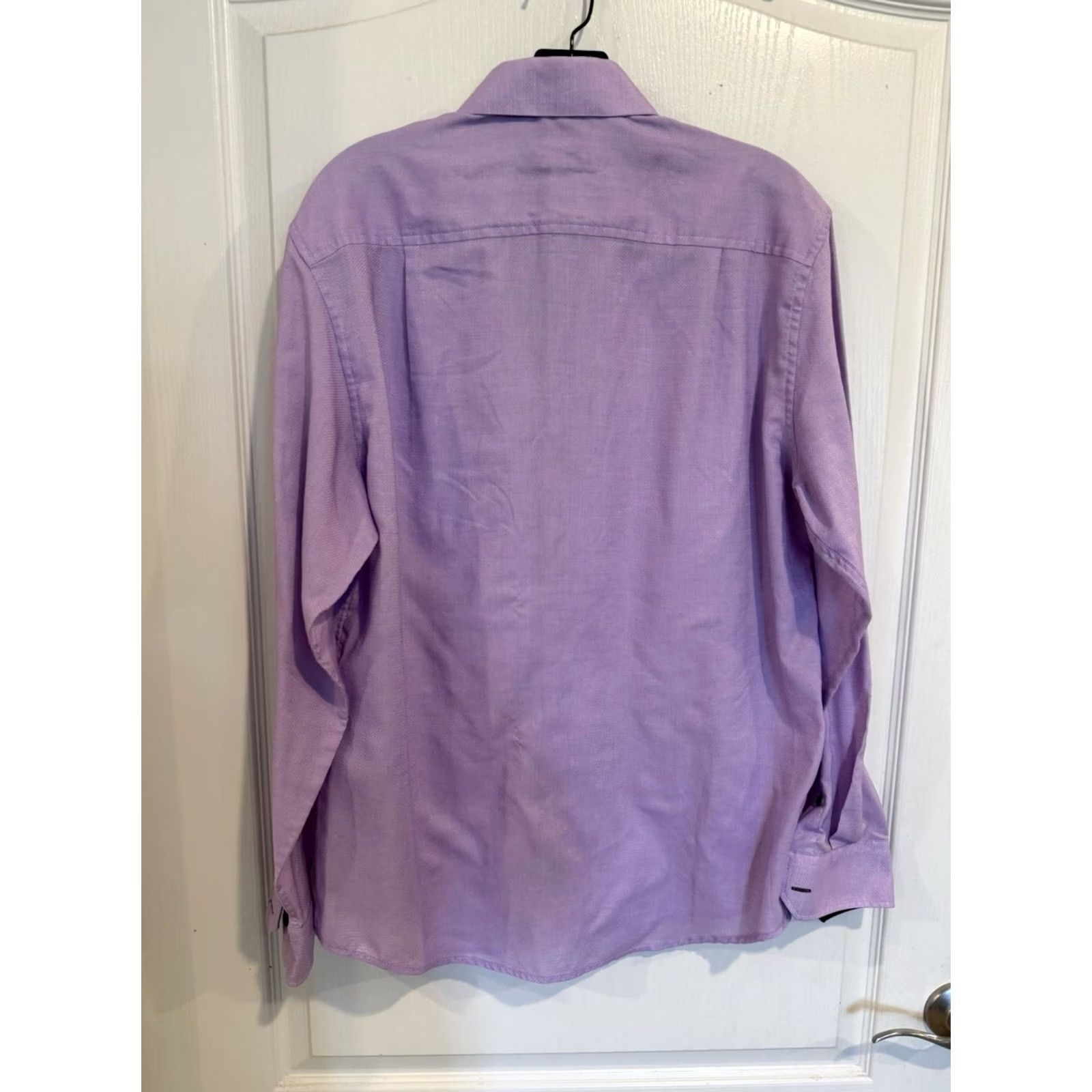 Tasso Elba Tasso Elba Dress Shirt Mens Purple Long Sleeve Button-Up M New w Tags Regular Solid Button-Up Shirt Mens Size 40R - 3 Thumbnail