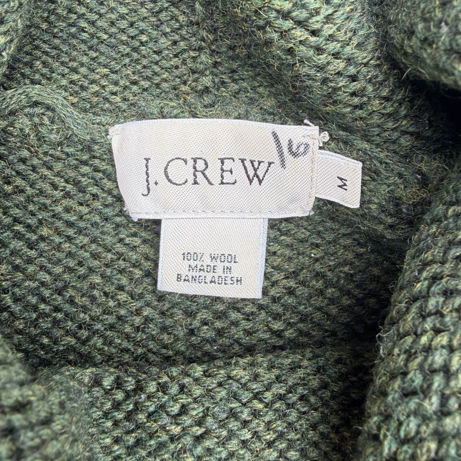 J.Crew × Vintage Vintage J Crew Oarsman Roll Neck Green Wool Knit Sweater Size US M / EU 48-50 / 2 - 3 Thumbnail