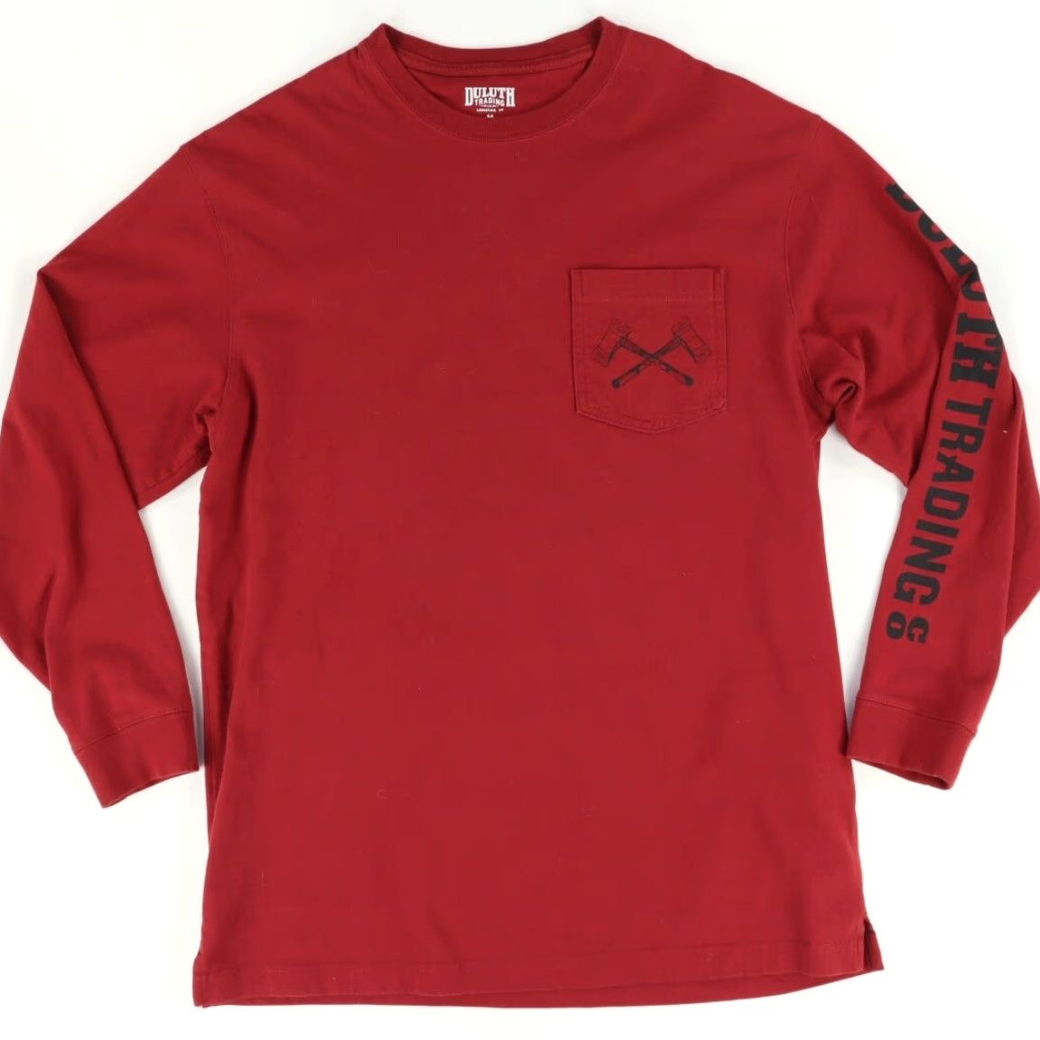 Duluth Trading Company Duluth Trading Longtail Long Sleeve Pocket Graphic Solid T-Shirt Red Men's M Size US M / EU 48-50 / 2 - 3 Thumbnail