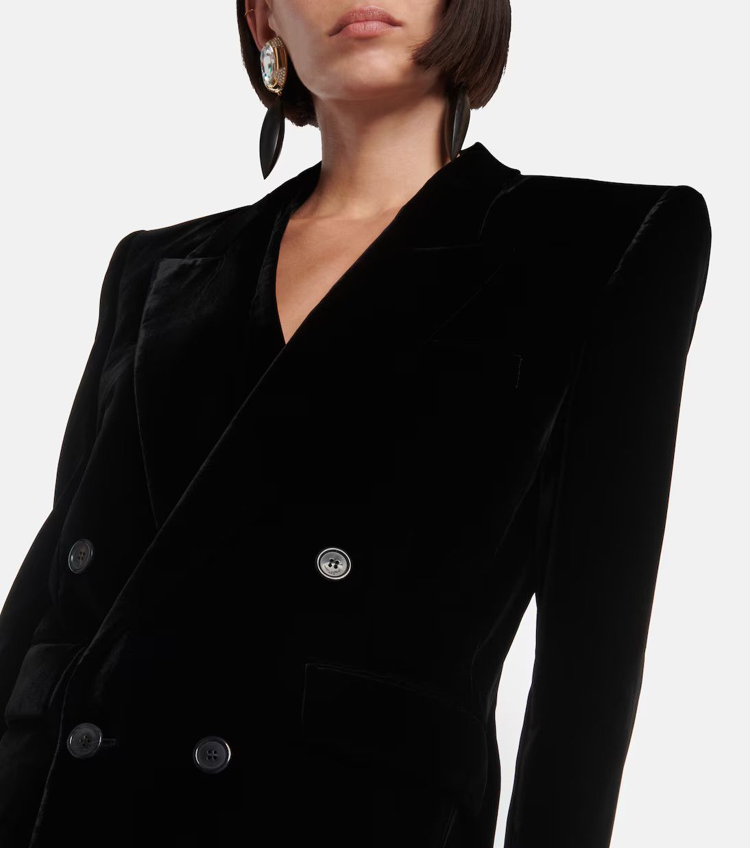 Saint Laurent Paris o1bcso1str1224 Veste Velours De Coton in Black Size S / US 4 / IT 40 - 4 Thumbnail