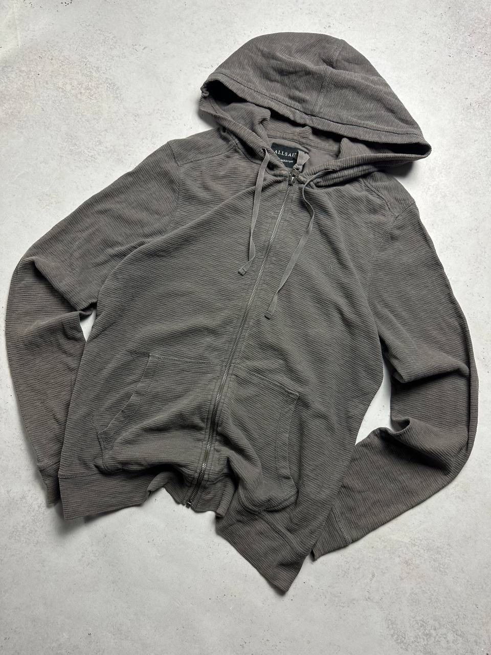 Allsaints × Vintage Vintage Allsaints Waffle Zip Hoodie L Size US L / EU 52-54 / 3 - 2 Thumbnail