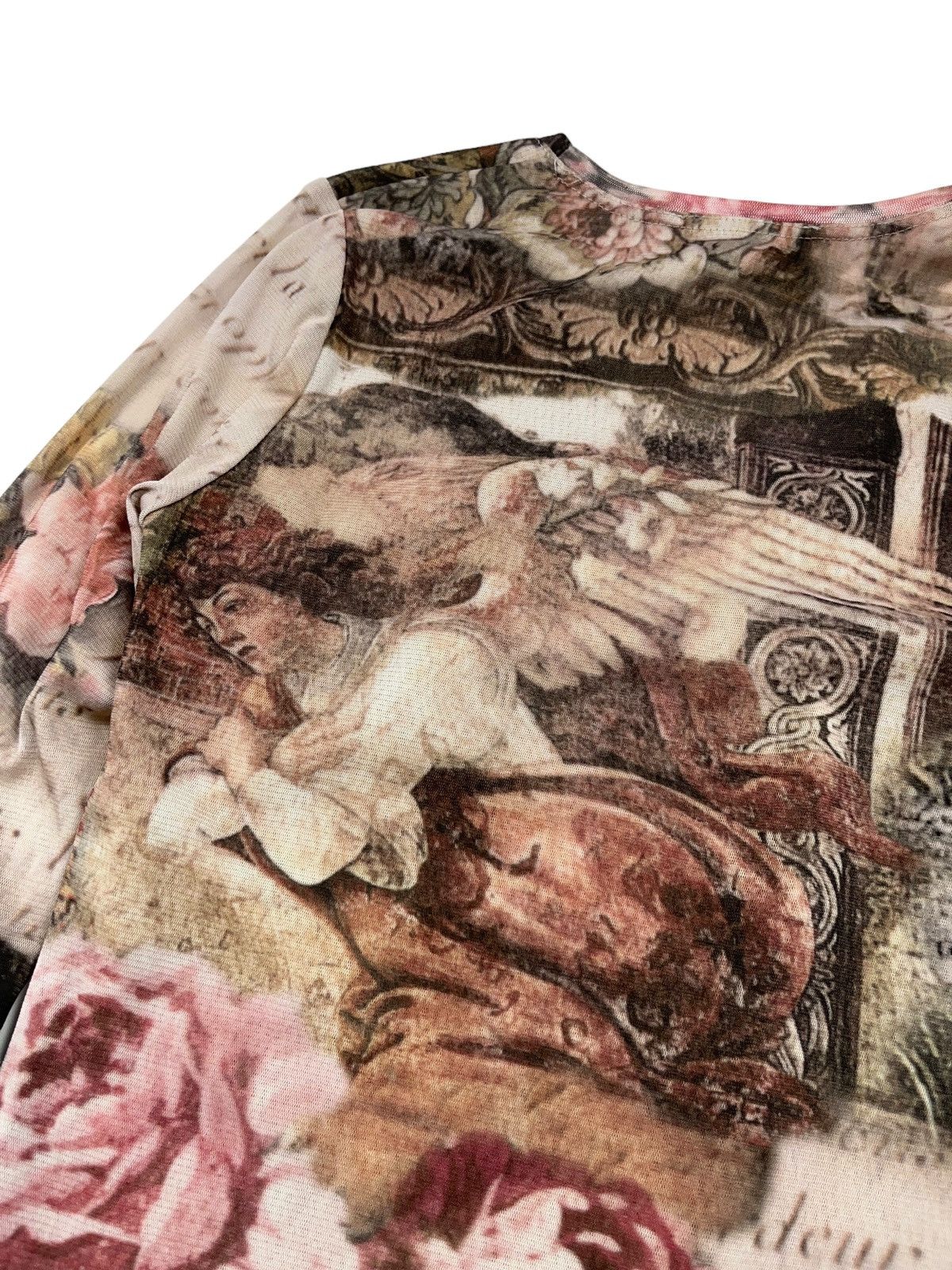 Seditionaries Amazing Renaissance Mesh Blouse Top All Over Print y2k Size M / US 6-8 / IT 42-44 - 9 Thumbnail