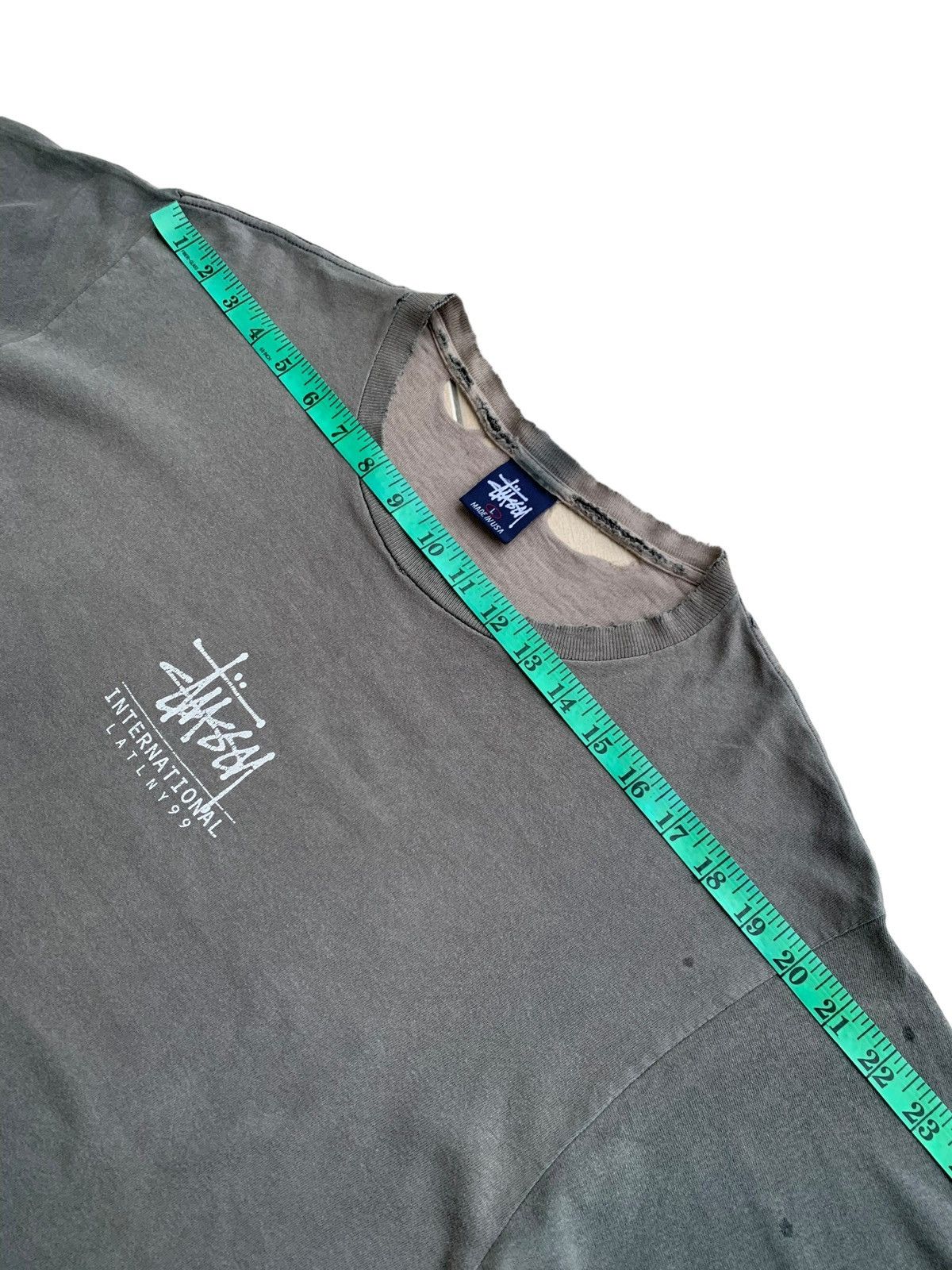 Stussy Vtg 90s Trashed Thin Sunfade Stussy International LATLNY Size US L / EU 52-54 / 3 - 17 Thumbnail