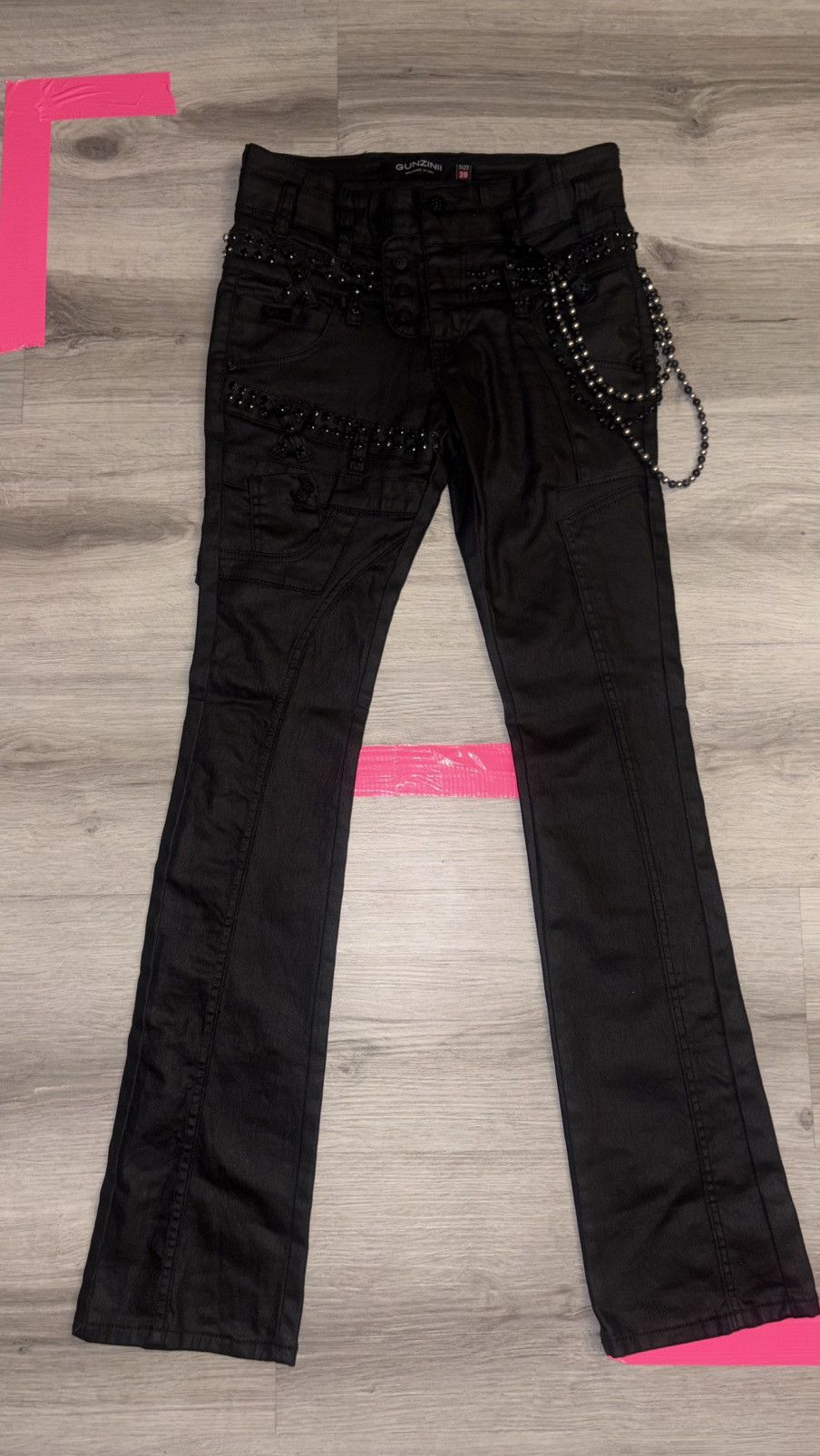 Other GUNZINII black studded jeans Size US 28 / EU 44 - 1 Thumbnail