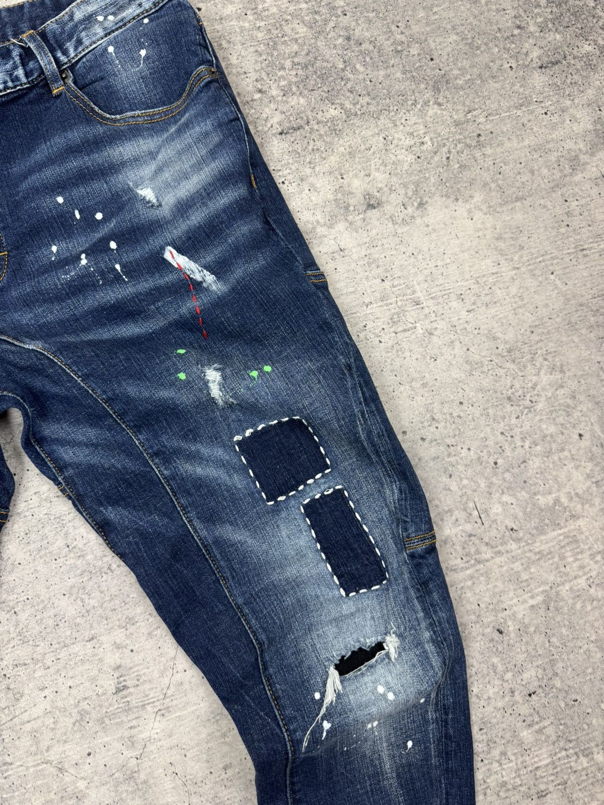 Dsquared2 Dsquared2 Dsquared Painted Patchwork Italian Jeans Trousers Size US 36 / EU 52 - 9 Thumbnail