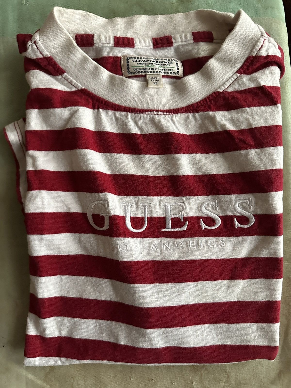 Guess Guess Original Striped Red T-shirt Size US S / EU 44-46 / 1 - 1 Thumbnail