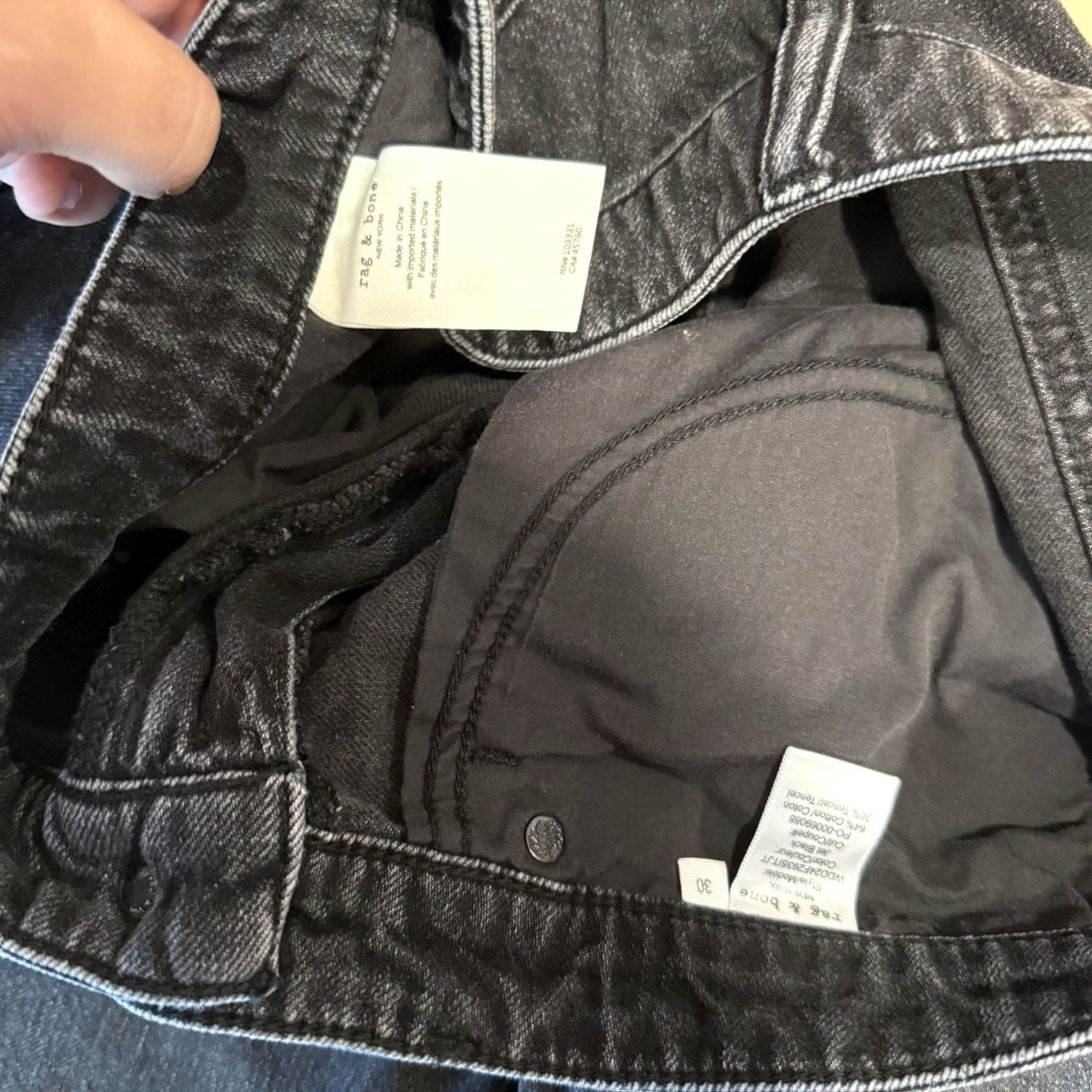 Rag & Bone Rag & Bone Logan Wide Leg Jeans Women's 32 Black Mid Rise NYC Gl am? Wait. Size 24" / US 00 / IT 34 - 6 Thumbnail