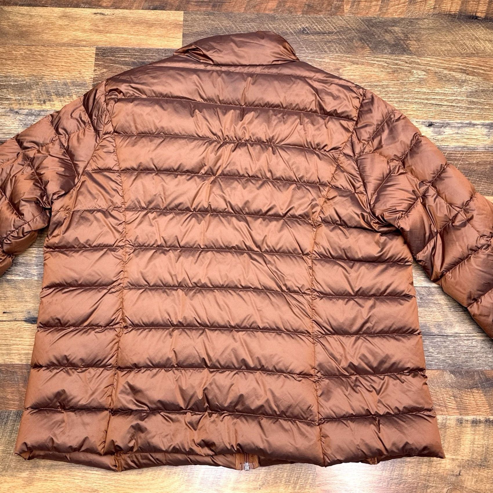 Eddie Bauer Eddie Bauer Puffer Jacket Womens 2XL Brown EB650 Nylon Softshell Down Zip Long Sleeve Coat Jacket Size XXL / US 16-18 / IT 52-54 - 3 Thumbnail