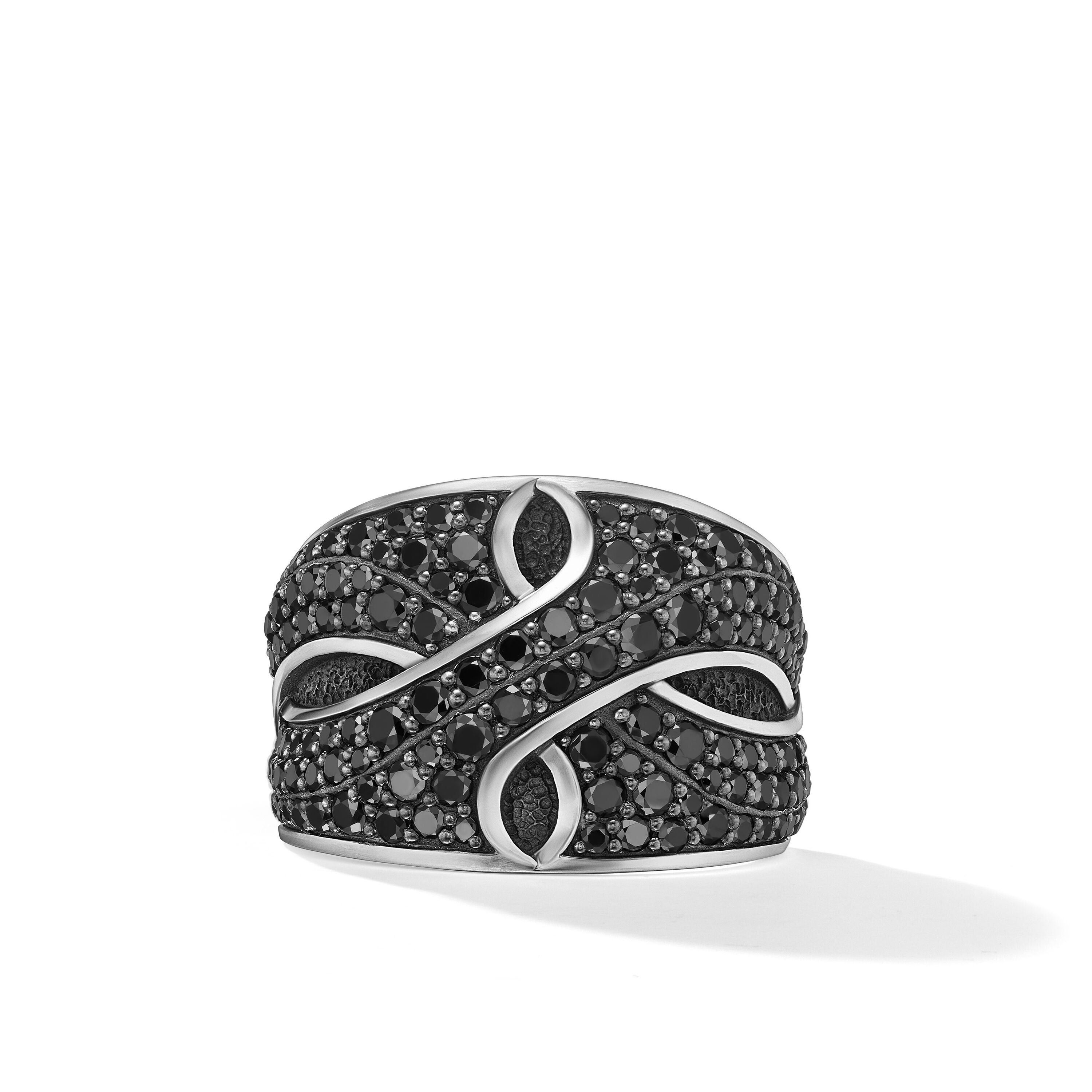 David Yurman o1w1db10325 Size:OS/ Armory Cigar Band Ring in Silver/Black Size ONE SIZE - 3 Thumbnail