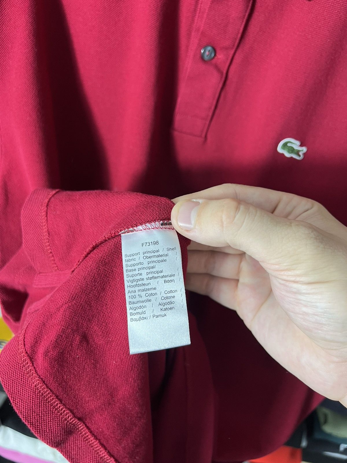 Lacoste 🔴 Lacoste Slim Fit Polo Burgundy Size 3XL Size US XXL / EU 58 / 5 - 5 Thumbnail