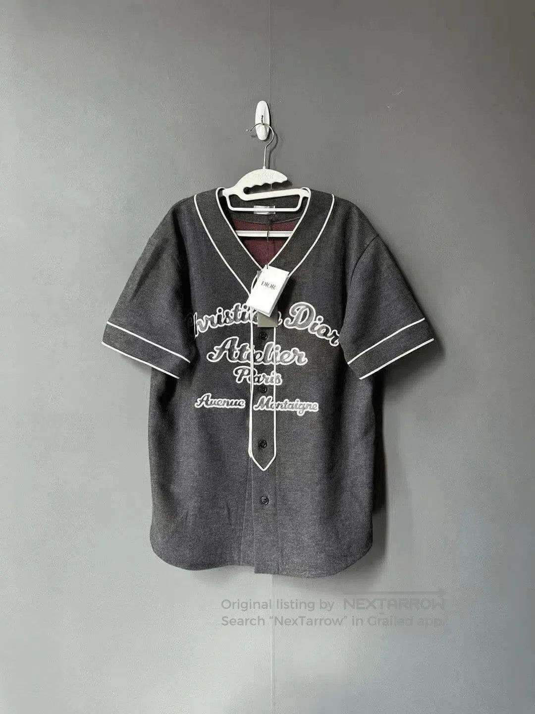 Dior Dior Slogan Embroidered Baseball Shirt. Size US L / EU 52-54 / 3 - 1 Thumbnail