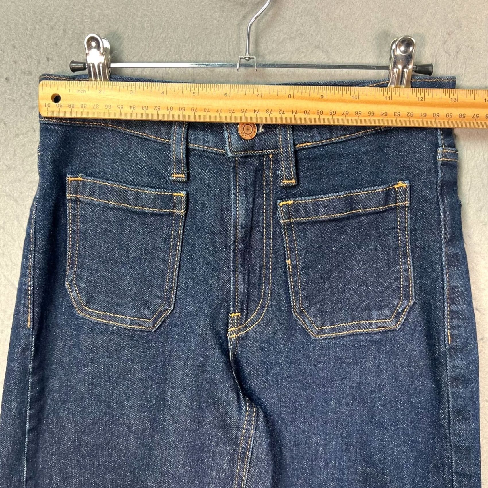 Gap Gap Denim Skirt 25 / 0P High Rise Stride Petite Blue Cotton Spandex Denim Women Shirt? Size 25" / US 0 / IT 36 - 5 Thumbnail