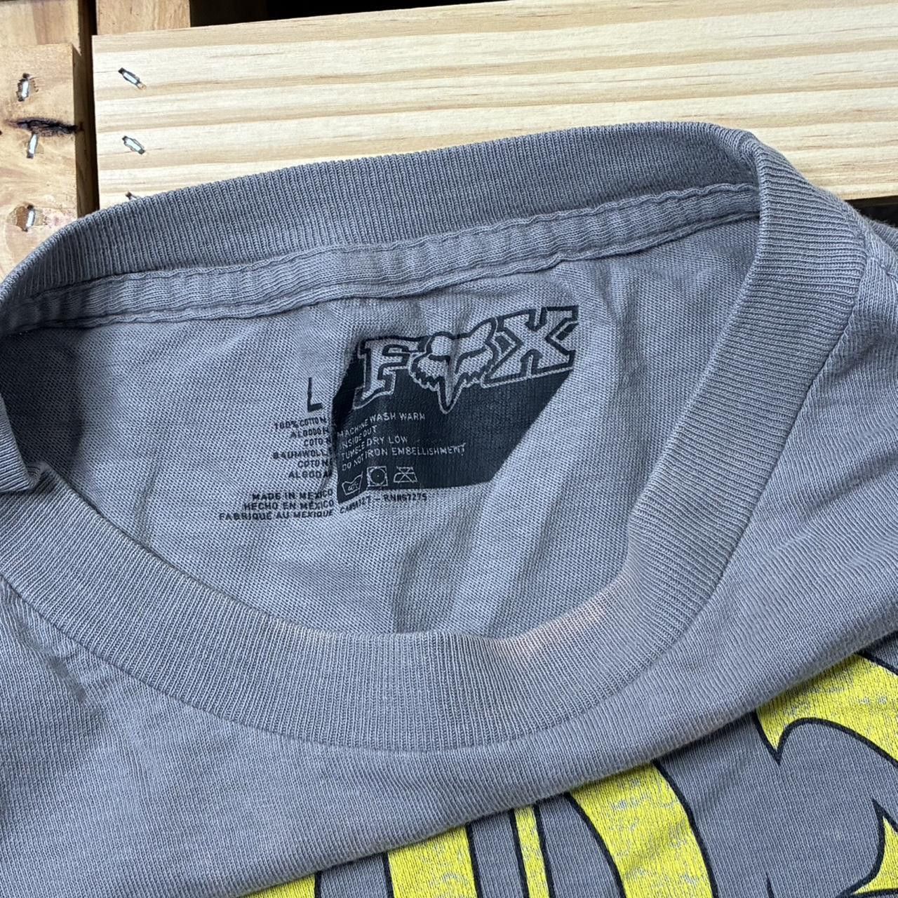 Fox Racing Fox Racing Gray Y2K Motocross Tee Size Large Size US L / EU 52-54 / 3 - 4 Thumbnail