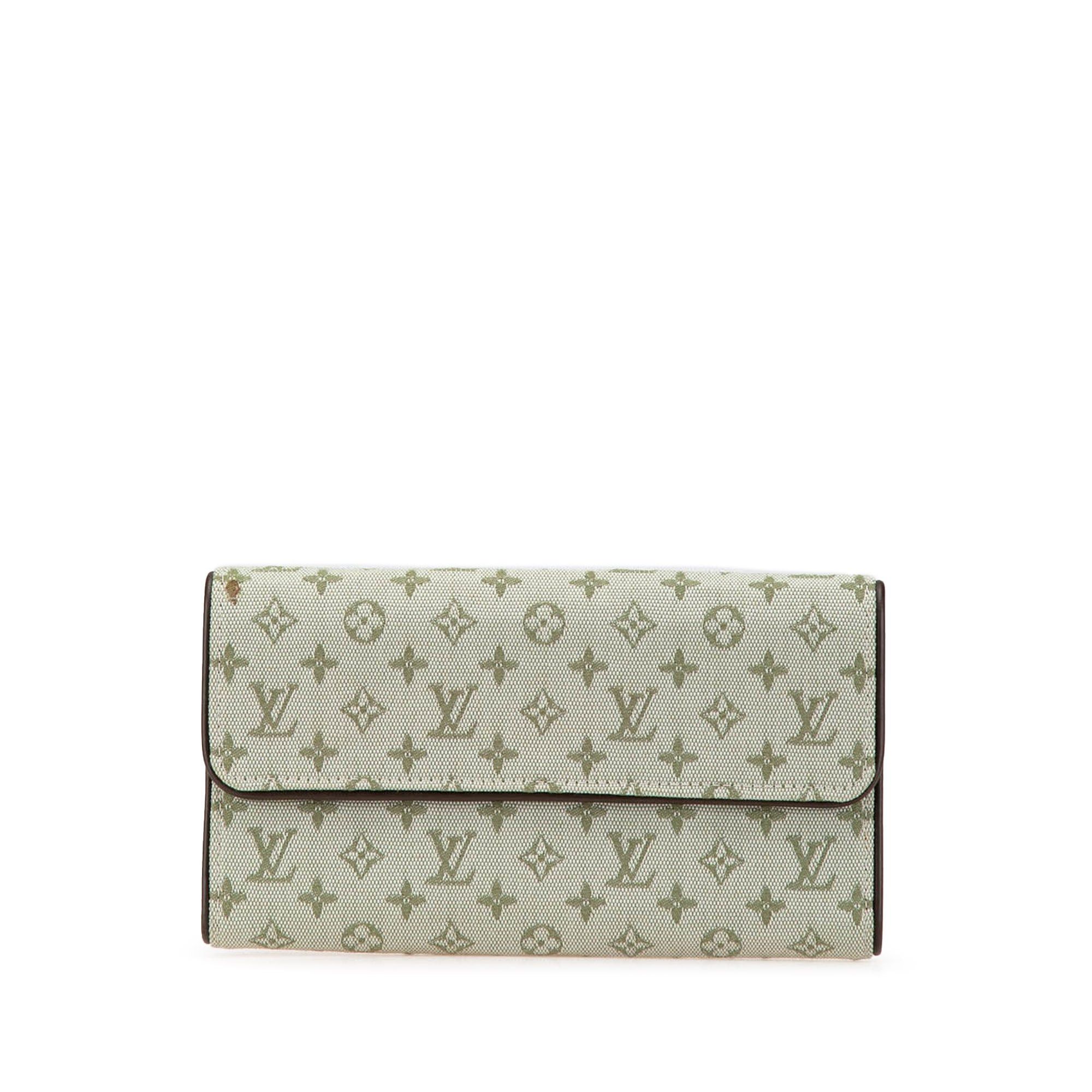 Louis Vuitton Louis Vuitton Monogram Mini Lin Porte Tresor International Gray Size ONE SIZE - 1 Thumbnail
