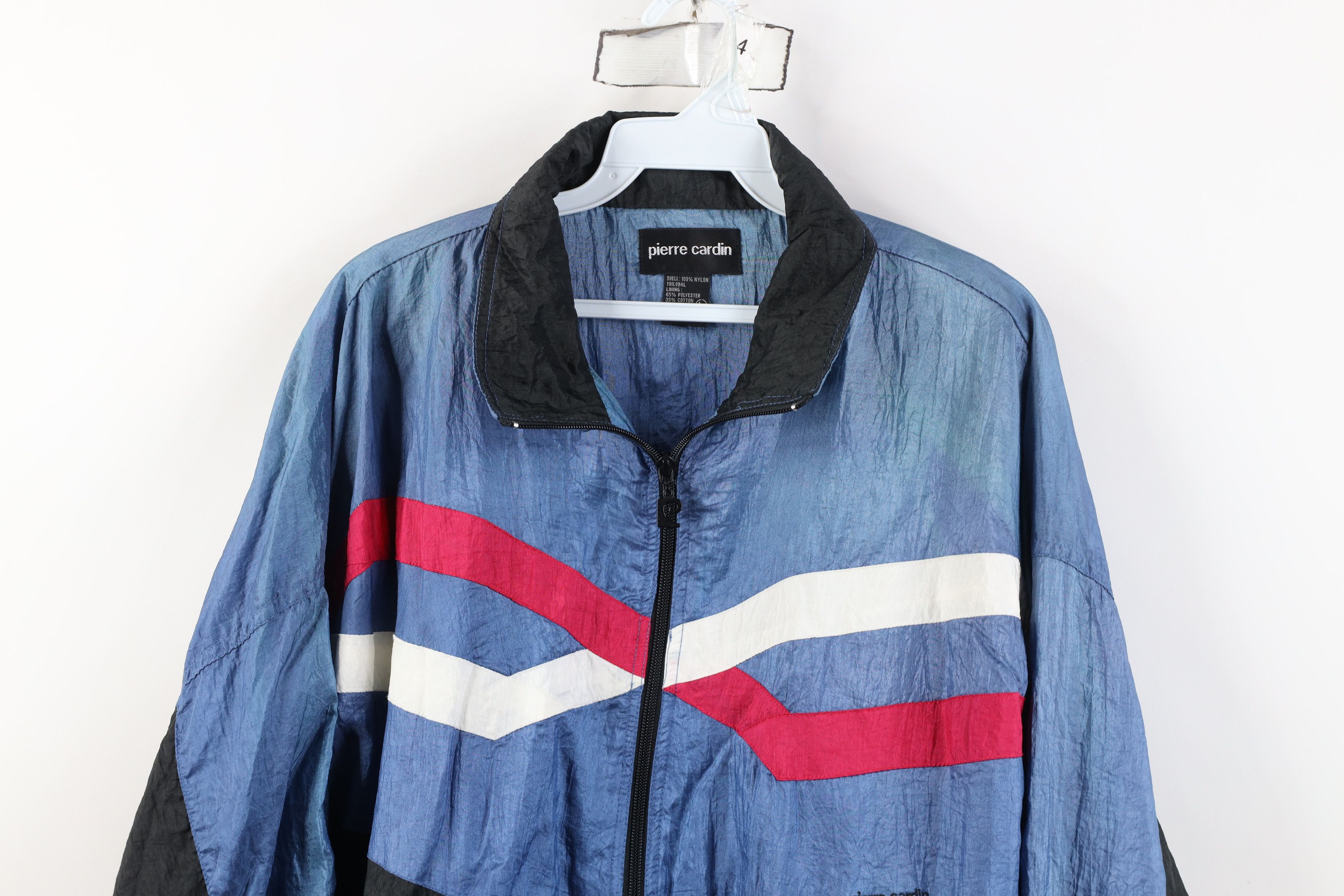 Pierre Cardin Vintage 90s Pierre Cardin Block Lined Windbreaker Jacket Size US L / EU 52-54 / 3 - 2 Thumbnail