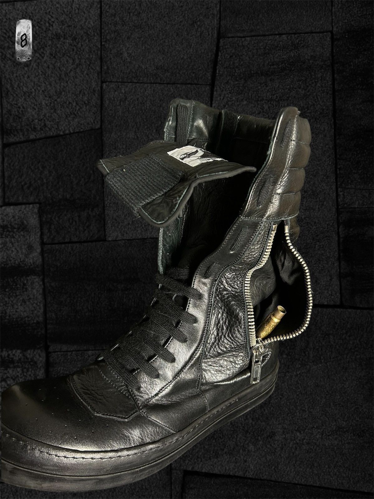 Rick Owens Rick Owens all black leather Cargobasket Size US 10 / EU 43 - 6 Thumbnail