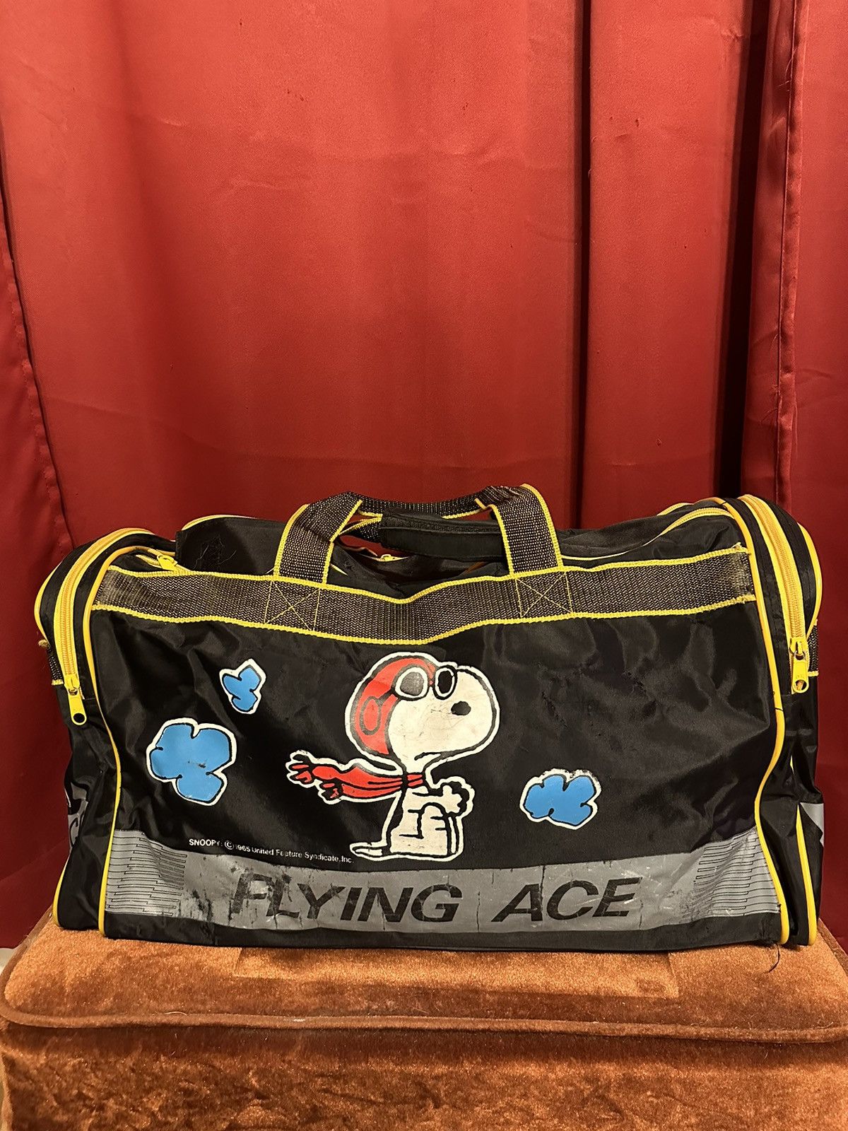 Vintage Flying Ace Duffle Bag Snoopy Peanuts Comic Grail